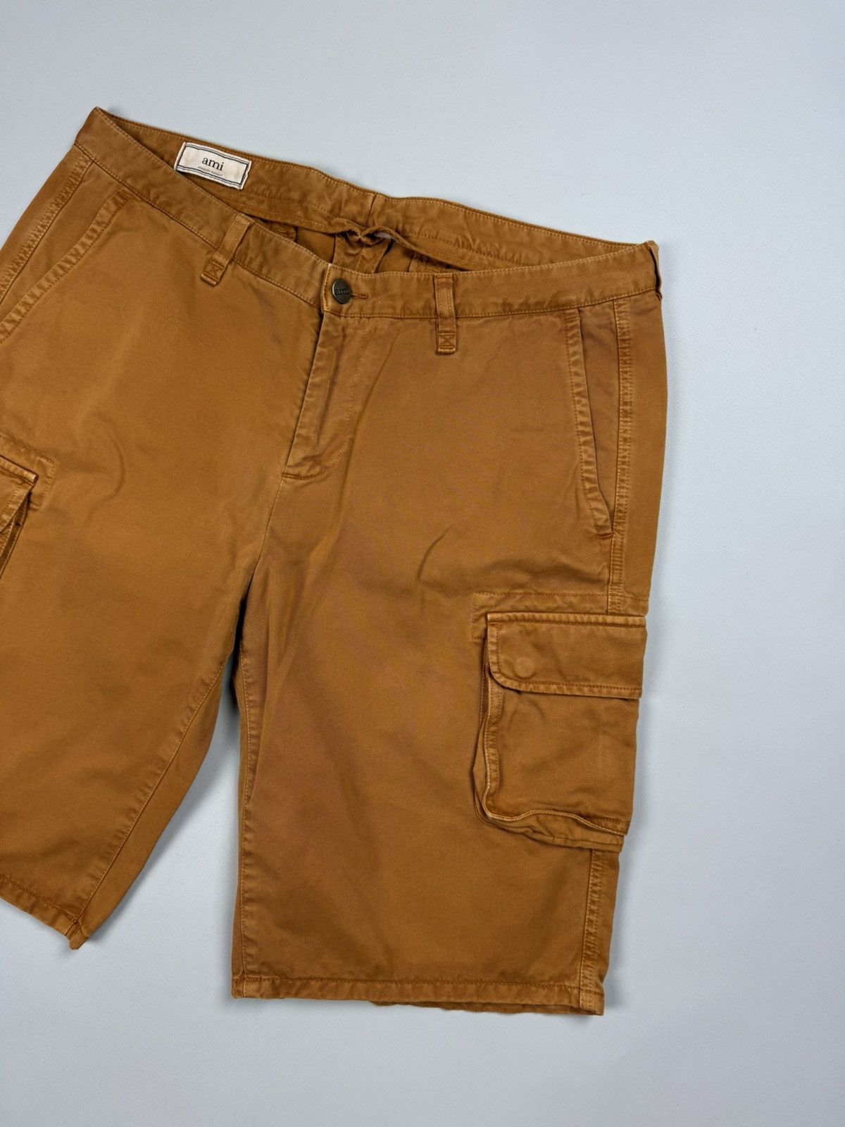 Designer Ami Alexandre Mattiussi Men’s Garment Dyed Cargo Shorts Size US 34 / EU 50 - 4 Thumbnail