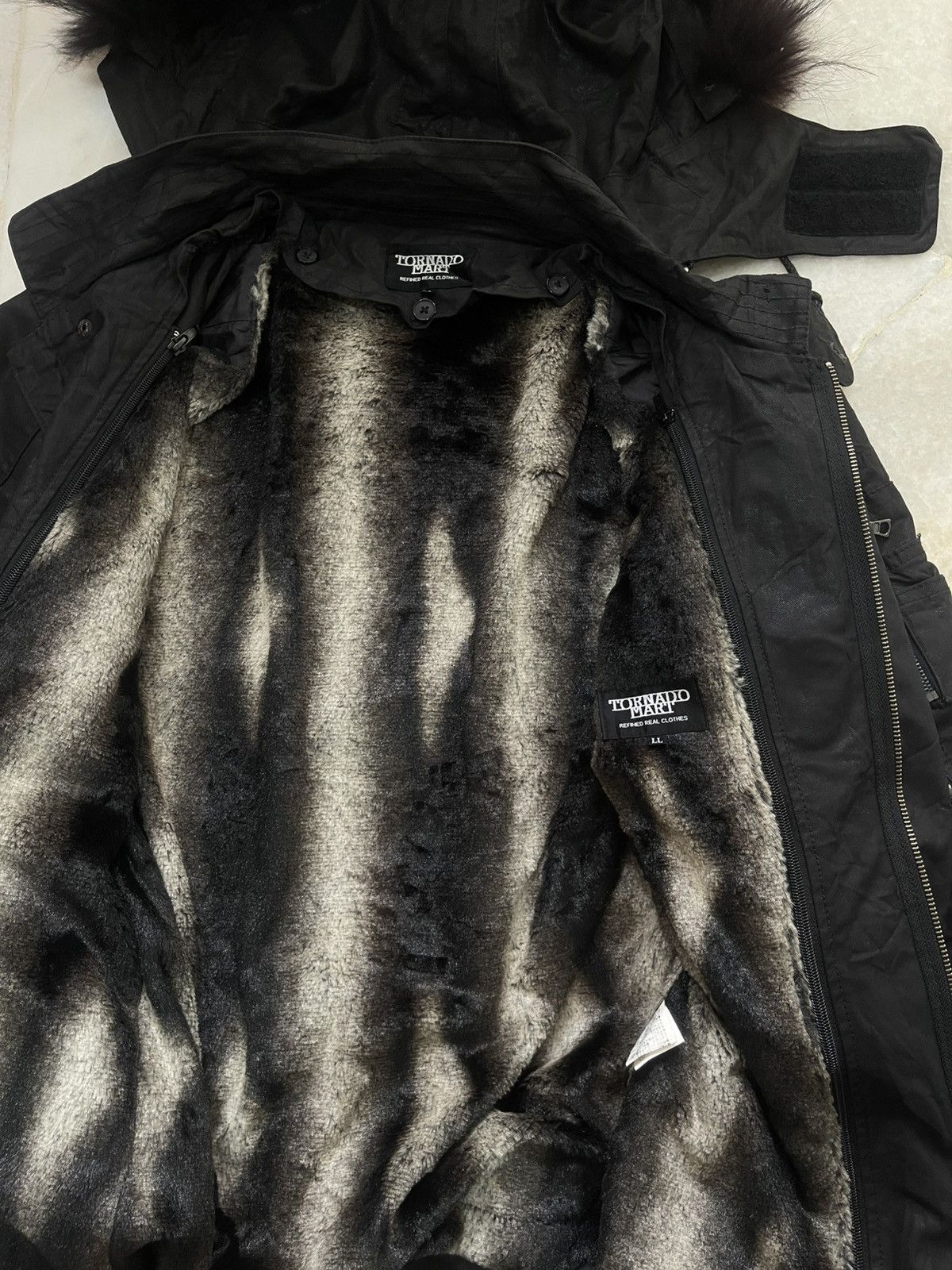 Le Grande Bleu (L.G.B.) RARE 2000s LGB Tornado Mart Fur Wax Parka Armor Style C1 Size US L / EU 52-54 / 3 - 23 Thumbnail