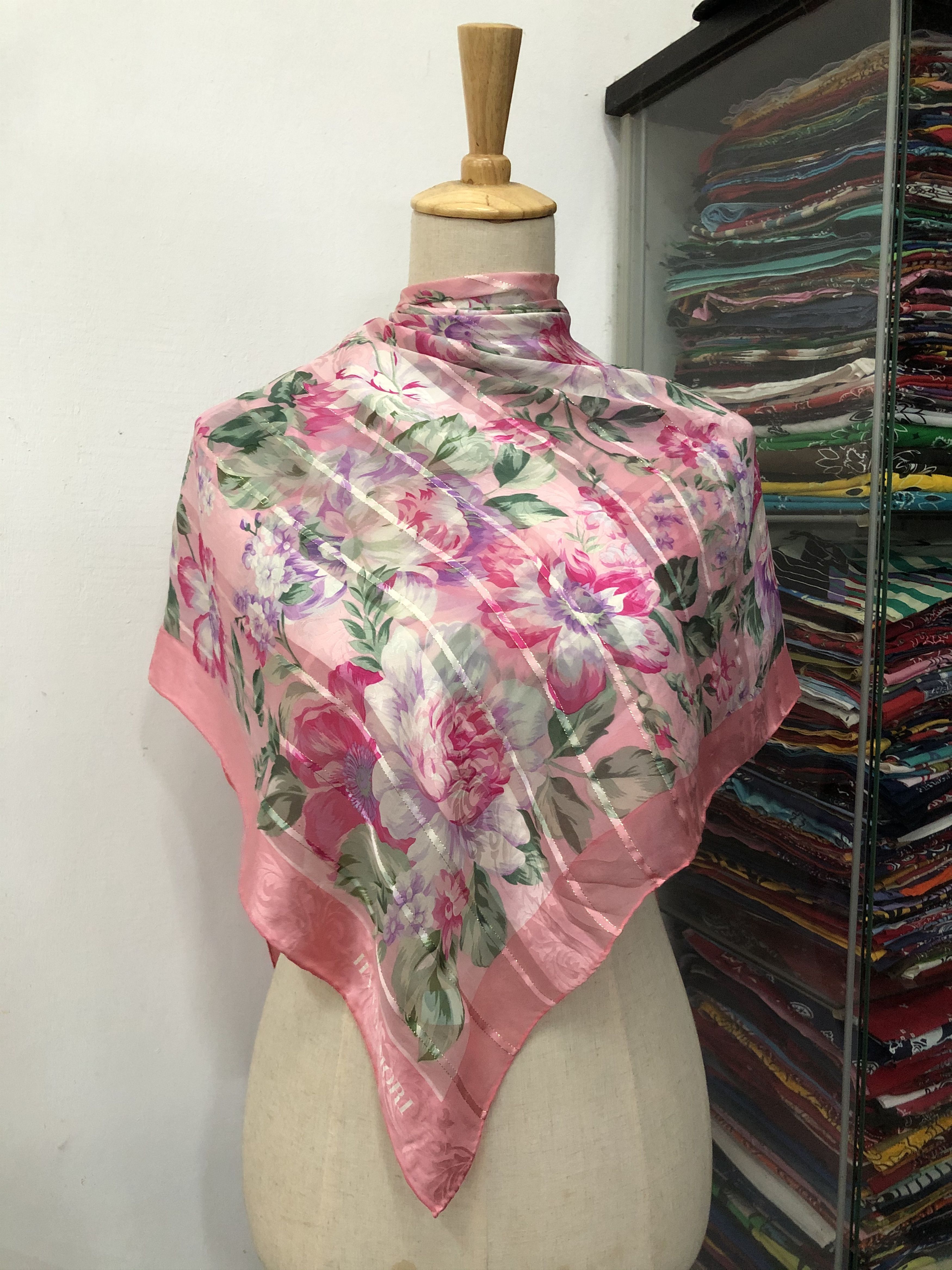 Hanae Mori Vintage Hanae Mori Silk Scarf Size ONE SIZE - 1 Thumbnail