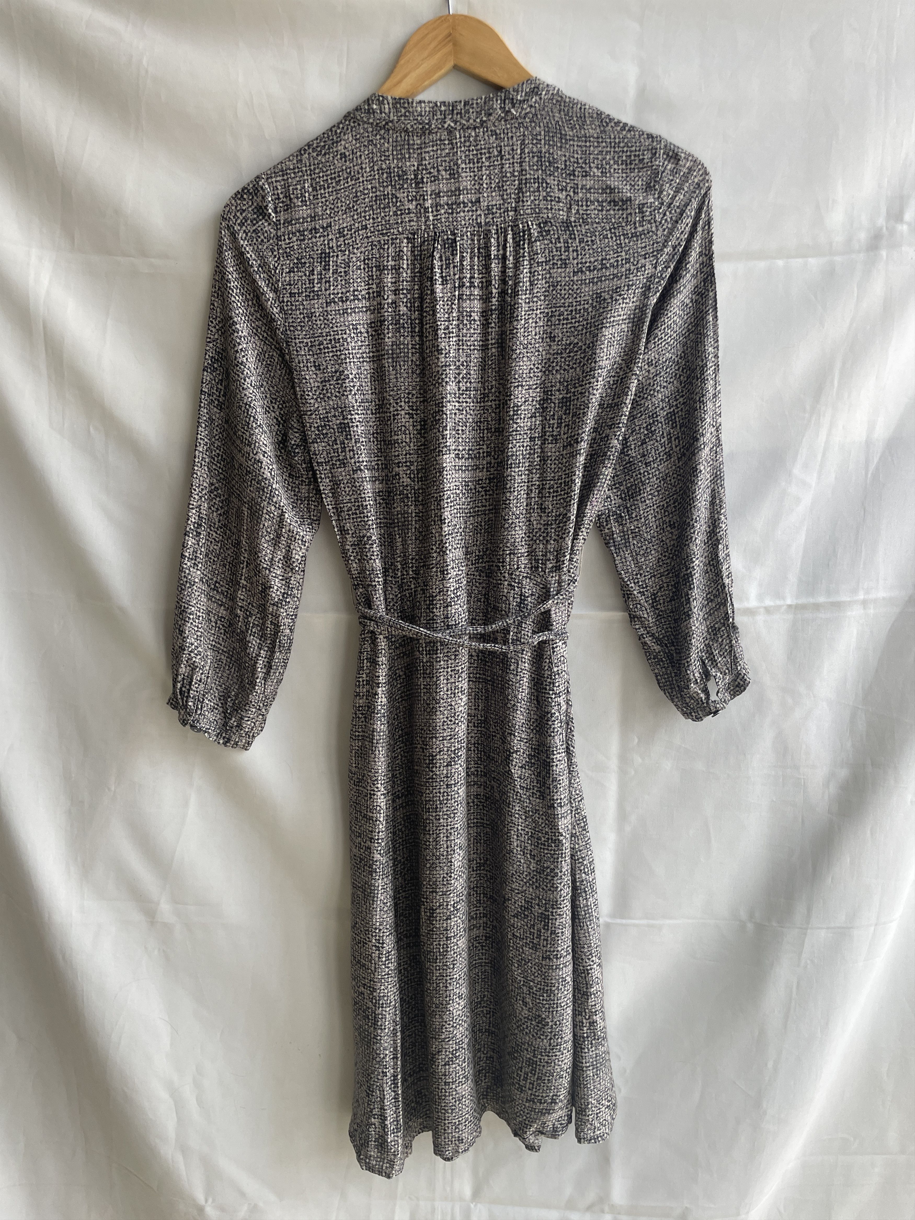 a line nursing dress Fit and Flare Black Dress - Tan Stripe main image 1
