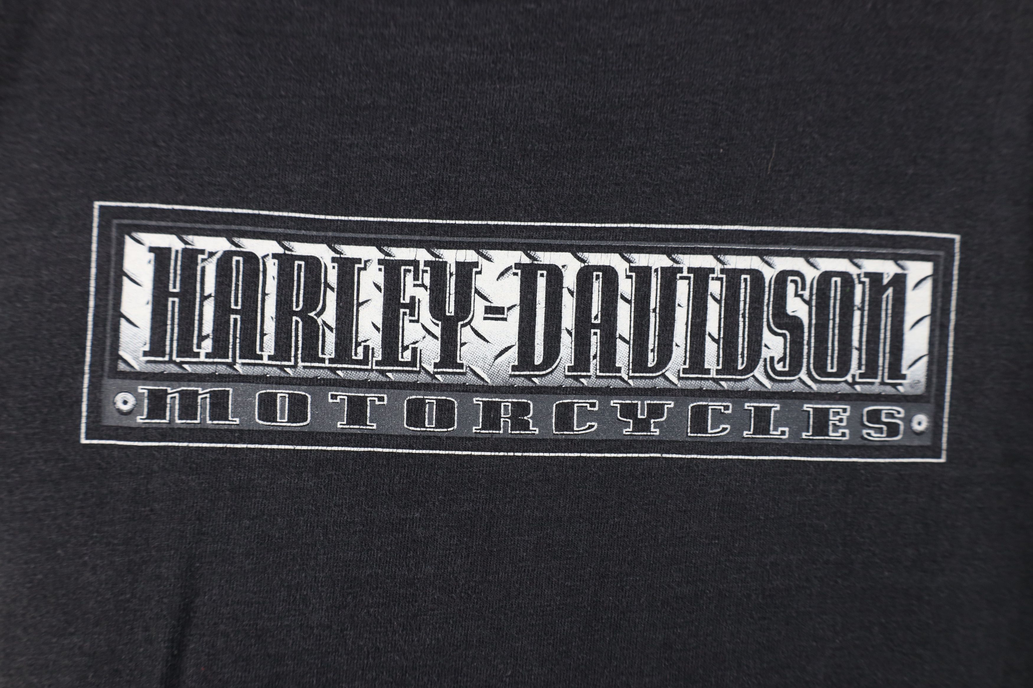 Harley Davidson Vintage Y2K Harley Davidson Steel Plate Box Logo T-Shirt USA Size US XL / EU 56 / 4 - 4 Thumbnail