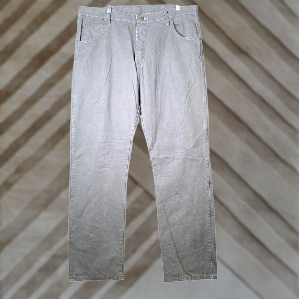 Wrangler Wrangler Jeans Dark Gray Straight Leg Cotton Rugged Outdoor Workwear 38x34 Mens Regular 5-Pocket Denim Rustle of Outdoors (If needed remove) Size US 39 - 1 Thumbnail