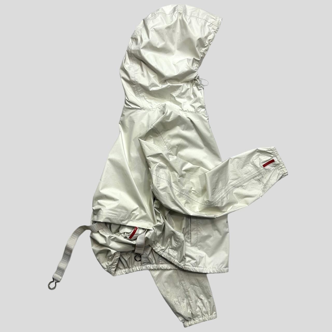 Image of Prada Sport 2008 Convertible Nylon Waterproof Bag Jacket - S in Cream, Men's (Size Small)