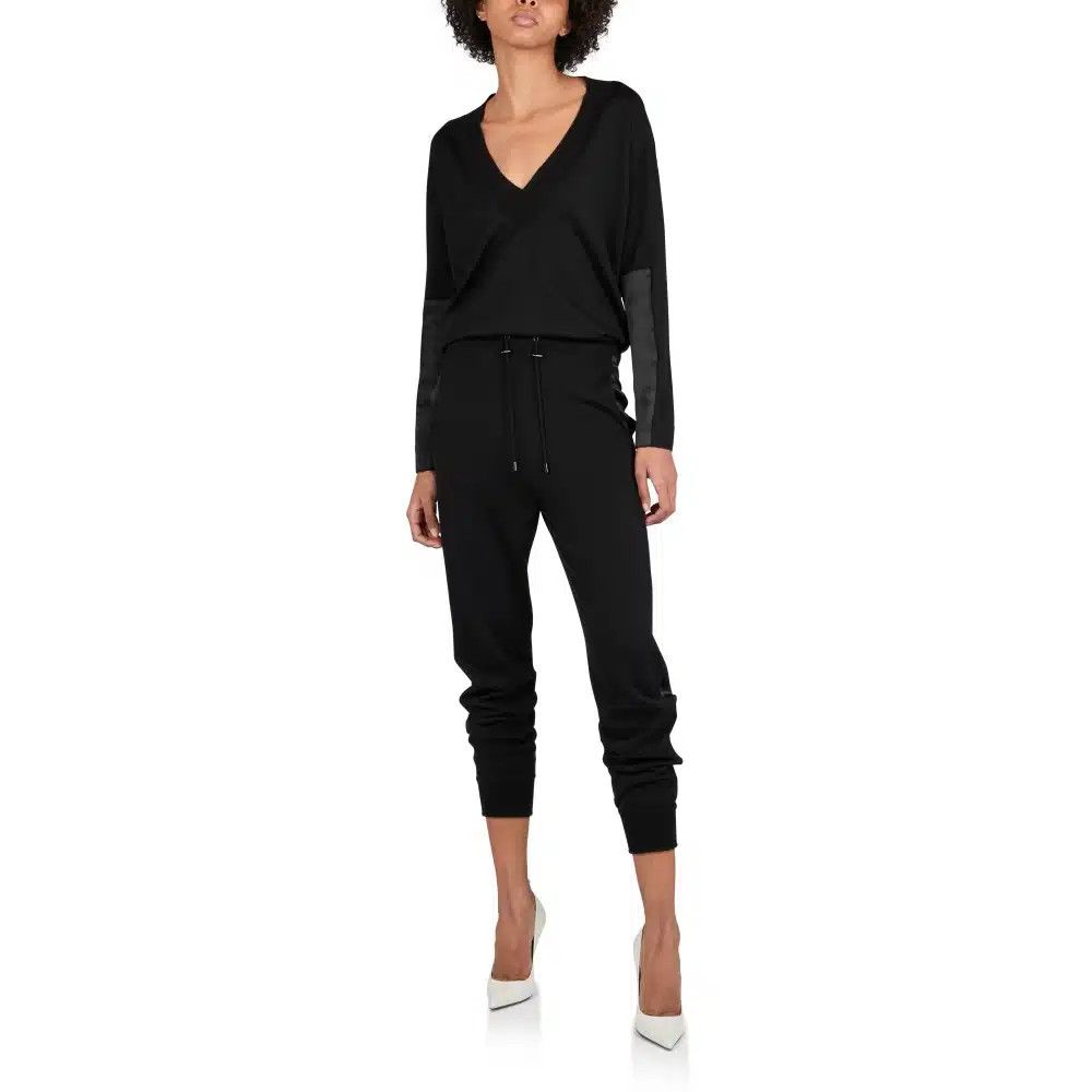 Tom Ford o1loc1c0625 MAK1177 Cashmere Silk V-neck Sweater in Black Size XS / US 0-2 / IT 36-38 - 2 Thumbnail