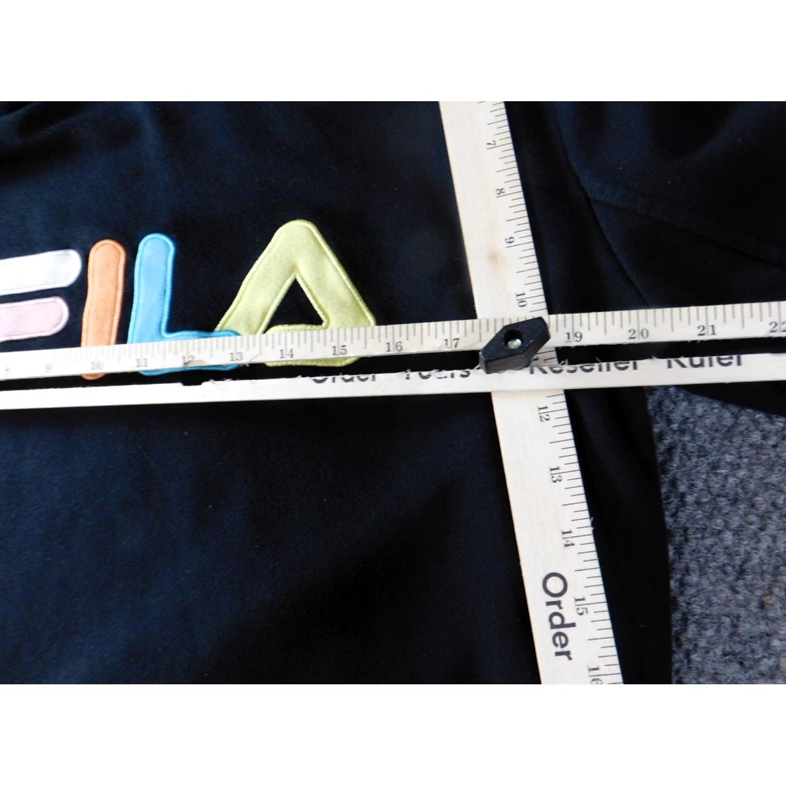 Fila FILA Womens Sweatshirt L Black Crewneck Graphic Pullover Cotton Polyester Knit Logo Classic Regular Sweatshirt Women Size L / US 10 / IT 46 - 6 Thumbnail