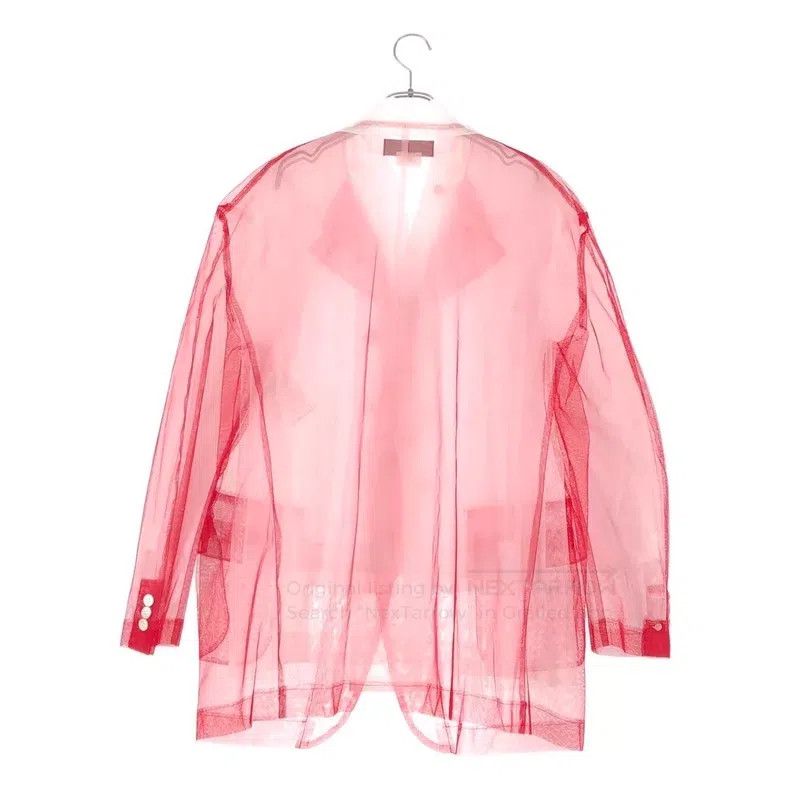 Comme des Garcons Comme Des Garcons Red Tinted Net Layered Top Size S / US 4 / IT 40 - 4 Thumbnail