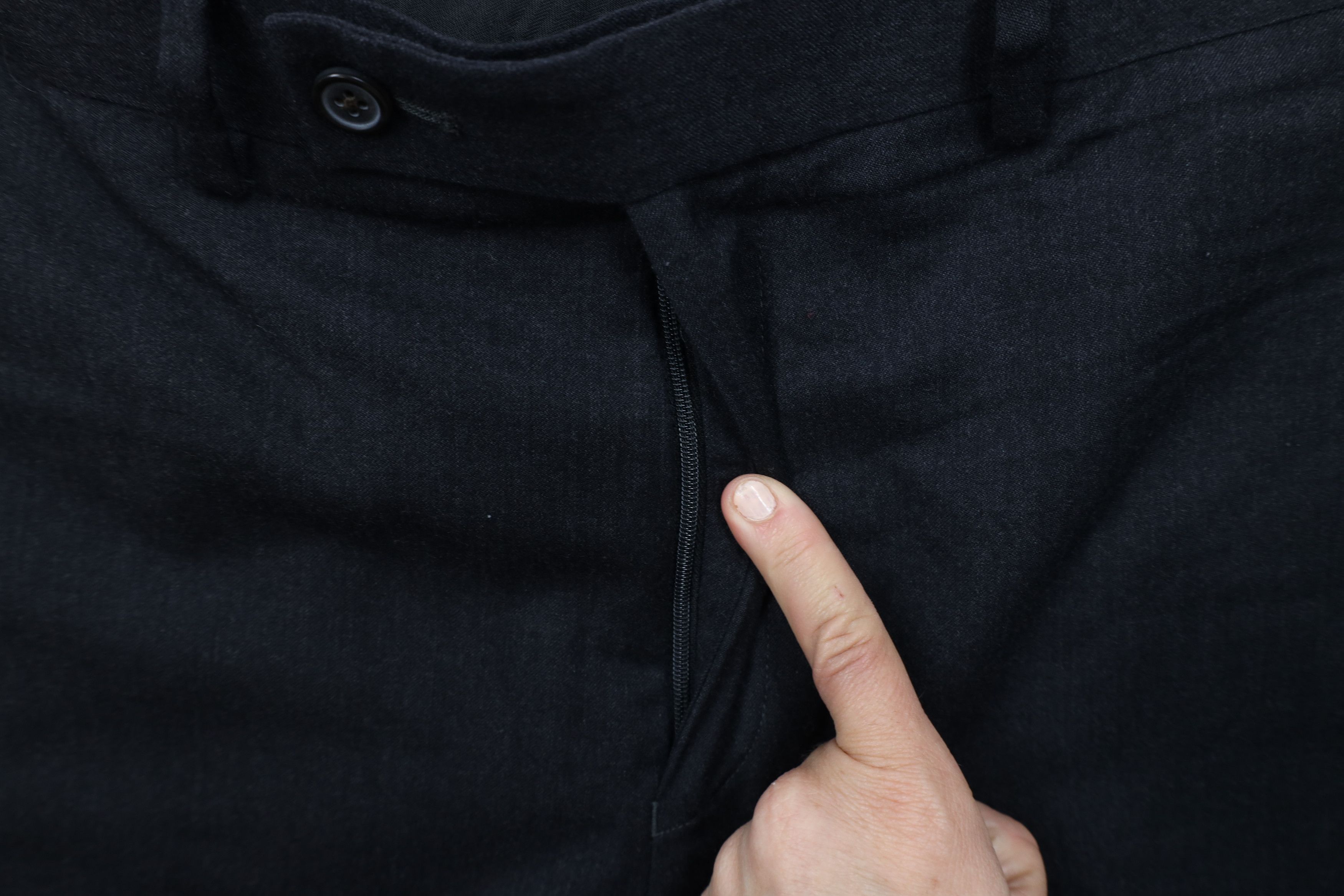 Ralph Lauren × Vintage Vintage Ralph Lauren Wool Wide Leg Chino Pants Charcoal Gray Size US 38 / EU 54 - 5 Thumbnail