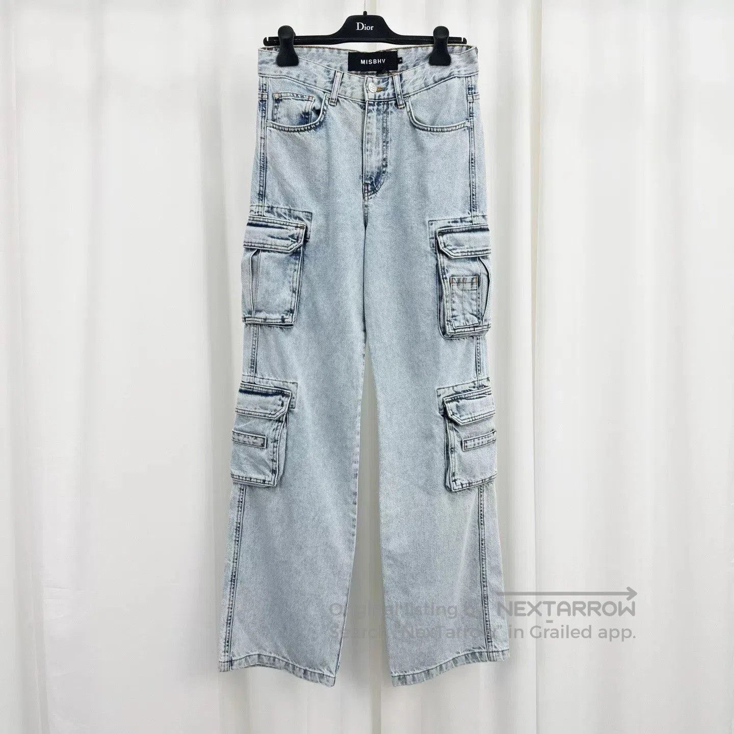 Misbhv MISBHV Light Blue Multi-Pocket Denim Wide-Leg Pants. Size 26" / US 2 / IT 38 - 1 Thumbnail