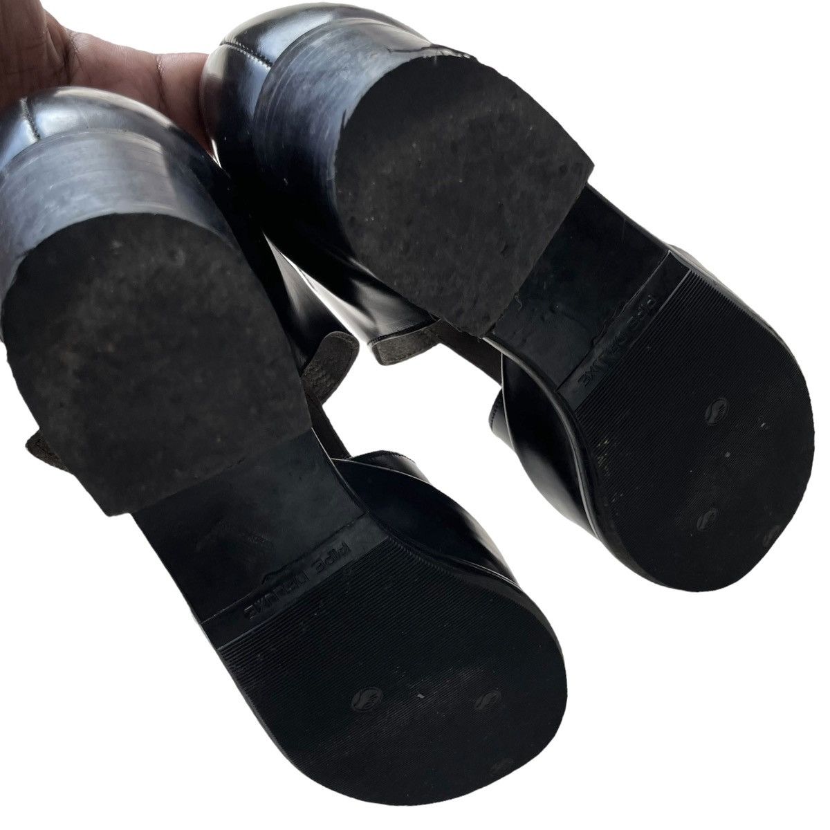 Robert Clergerie Robert Clergerie Paris Solid Leather WMN Luxury Sandals Size US 7 / IT 37 - 11 Thumbnail