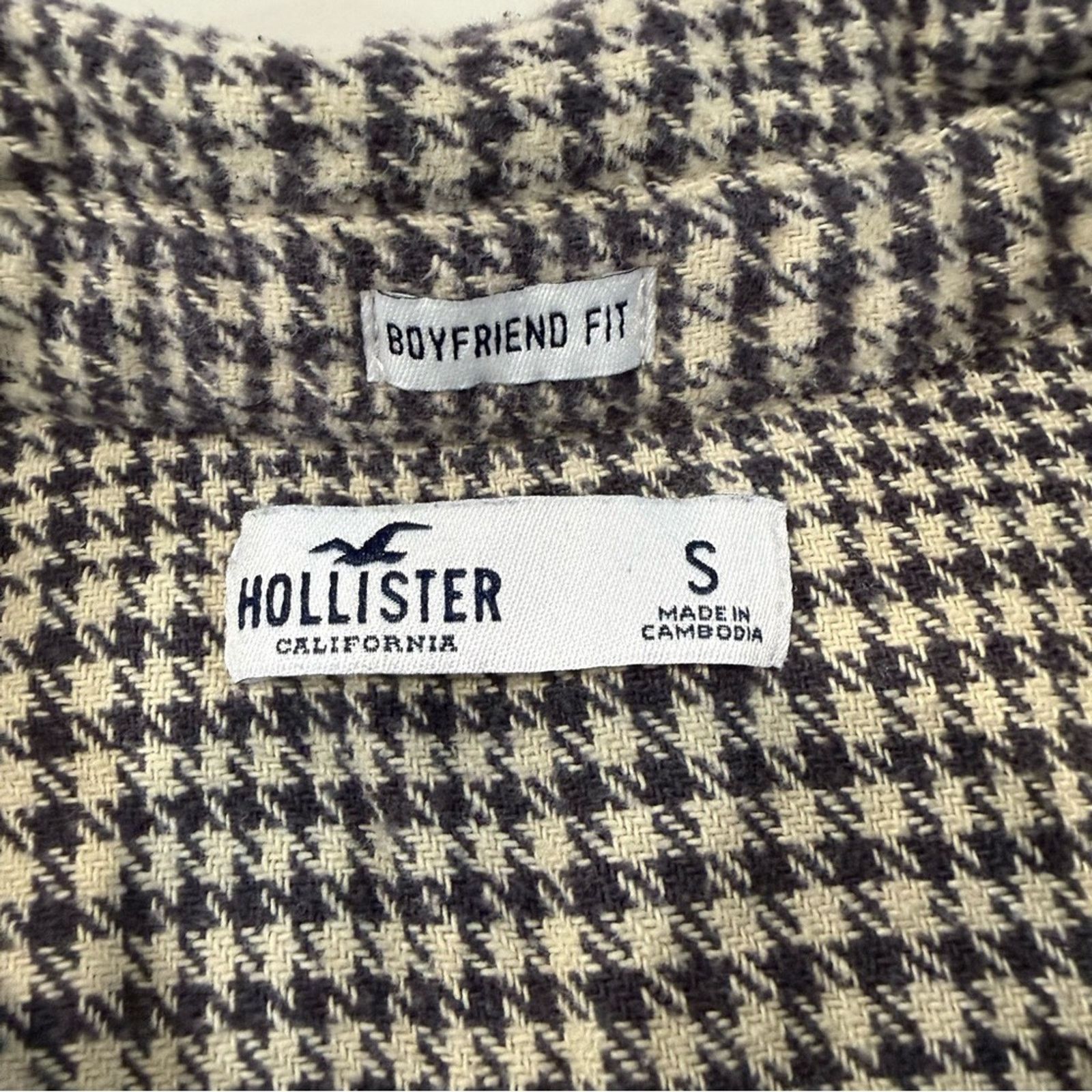 Hollister Hollister BoyfriendFit Houndstooth Flannel Shirt Women Small Size S / US 4 / IT 40 - 5 Thumbnail