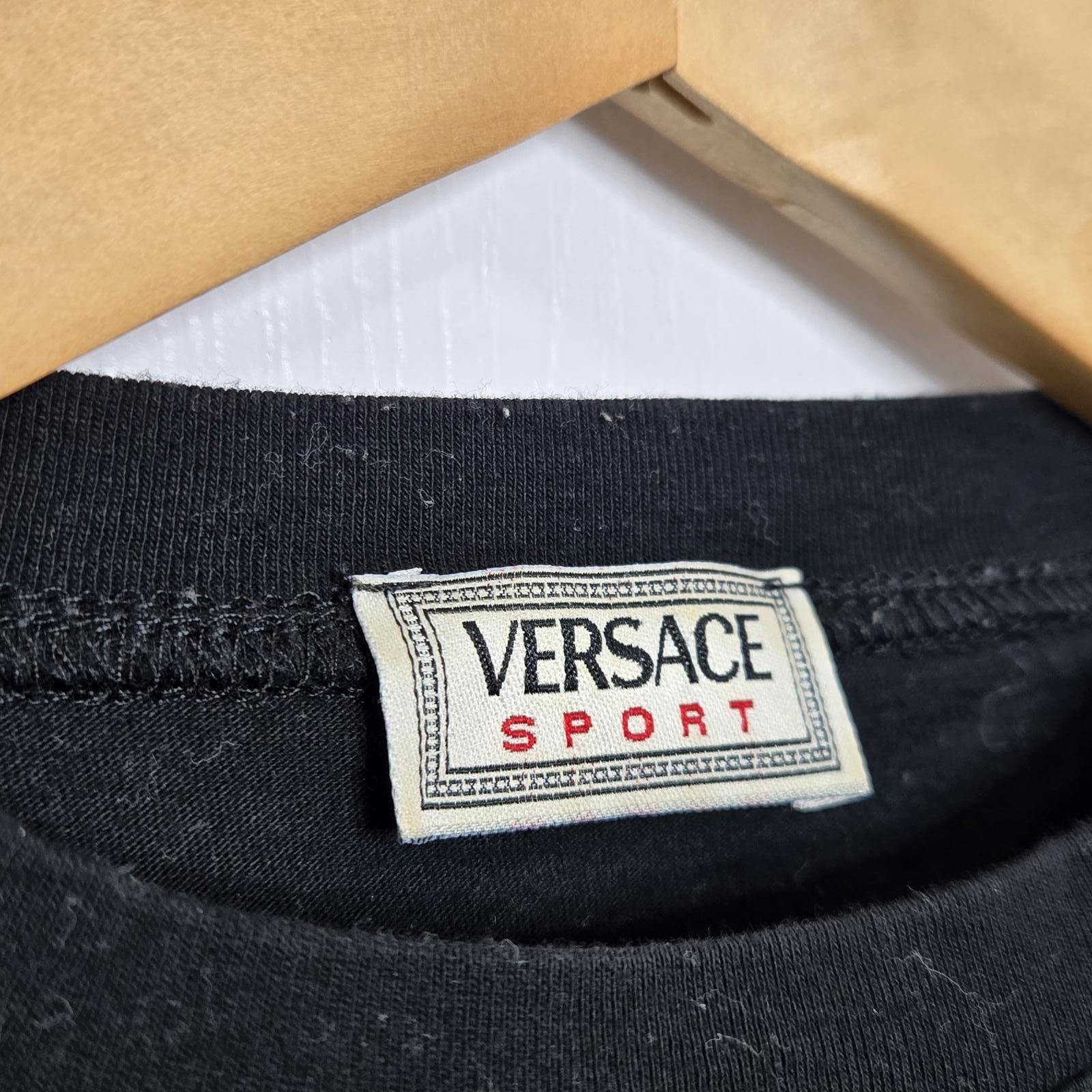 Versace Versace Shirt Womens 50 Black Cotton Baby Tee Graphic Size L / US 10 / IT 46 - 2 Thumbnail