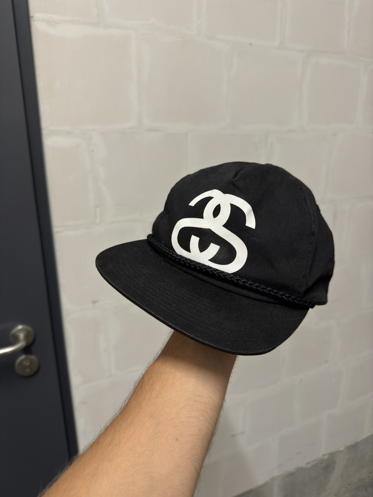 Stussy Stüssy Helvetica Logo Cadet Cap Black | Grailed