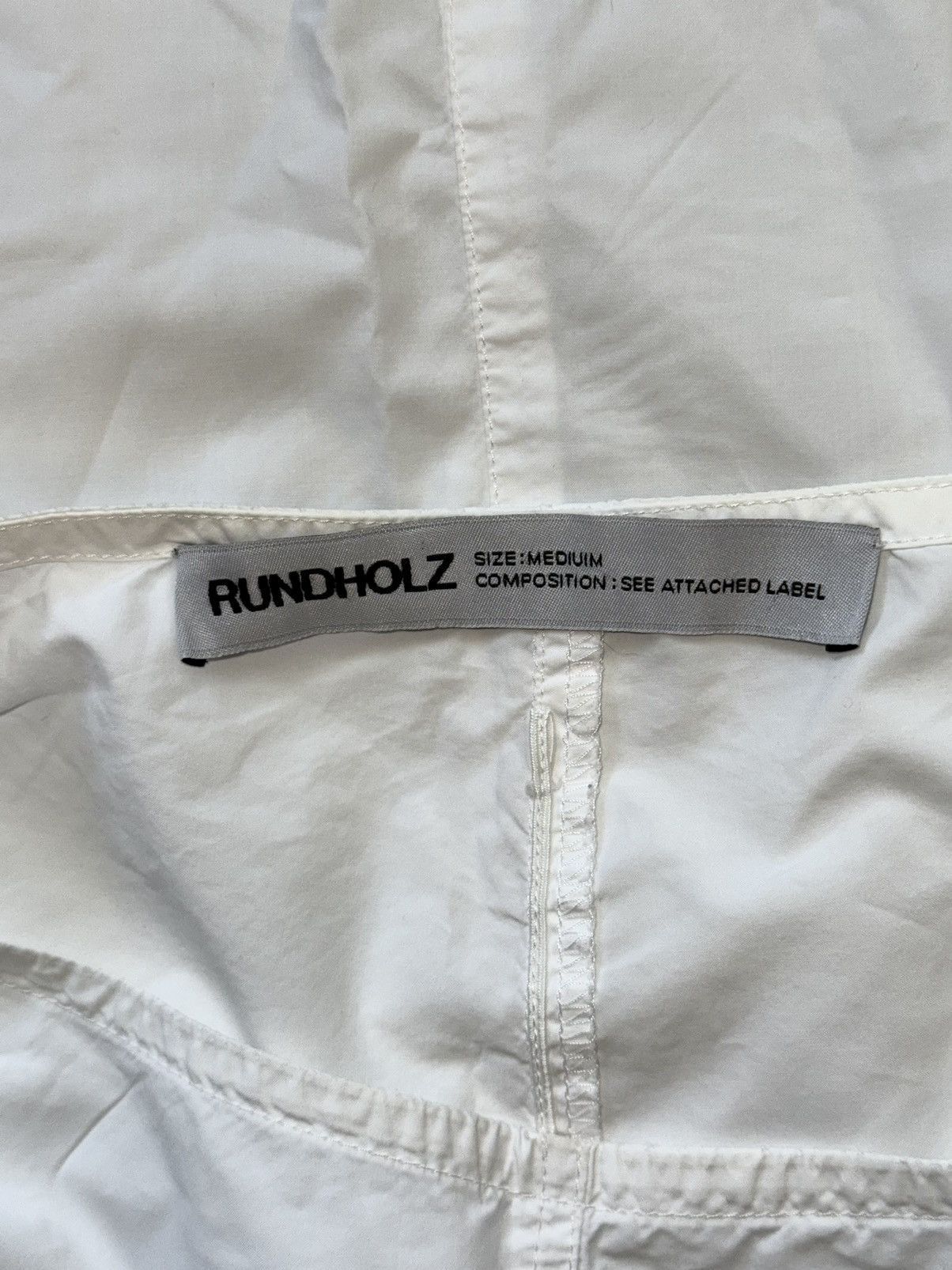 Designer × Rundholz Rundholz avant garde white poplin blouse Size M / US 6-8 / IT 42-44 - 4 Thumbnail