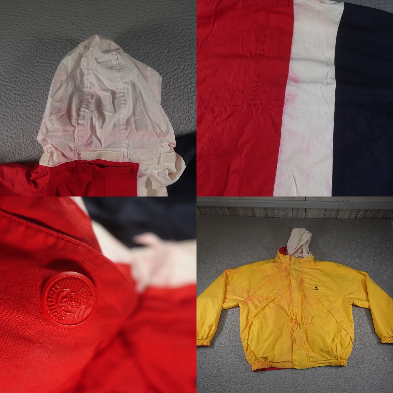 Nautica VINTAGE Nautica Reversible Jacket Mens L Red Yellow Hooded Sailing Nautical Size US L / EU 52-54 / 3 - 8 Thumbnail