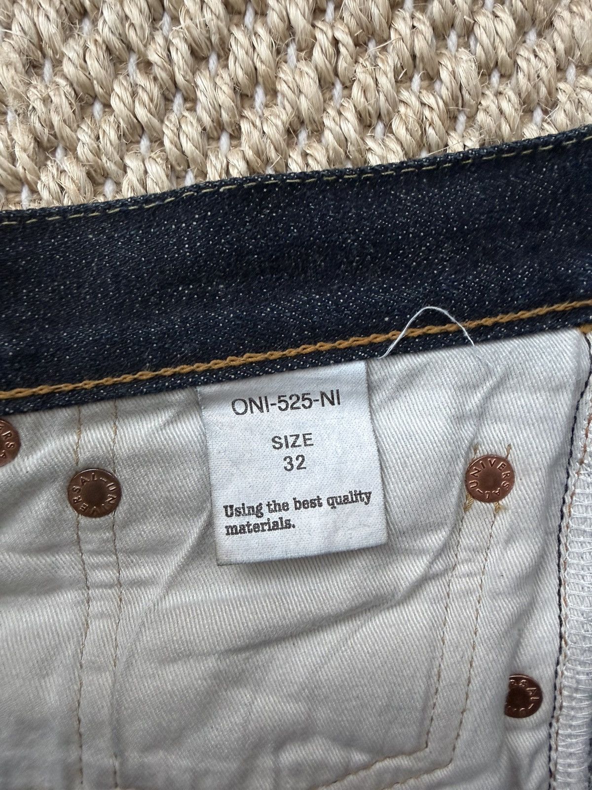 Oni ONI DENIM 16.5oz Natural Indigo Denim - ONI525-NI Size US 32 / EU 48 - 4 Thumbnail