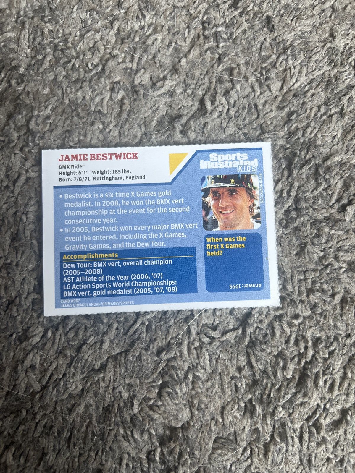 Hypebeast 2008 Sports Illustrated Kids #367 Jamie Bestwick Card Size ONE SIZE - 2 Thumbnail