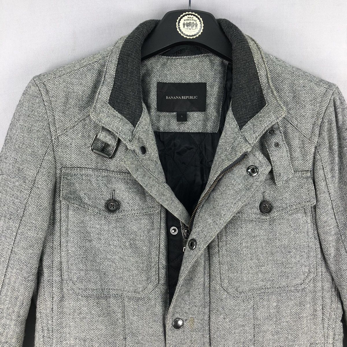 Banana Republic Banana Republic Harringbone Puffer Jacket Buckle Collar Size US S / EU 44-46 / 1 - 8 Thumbnail