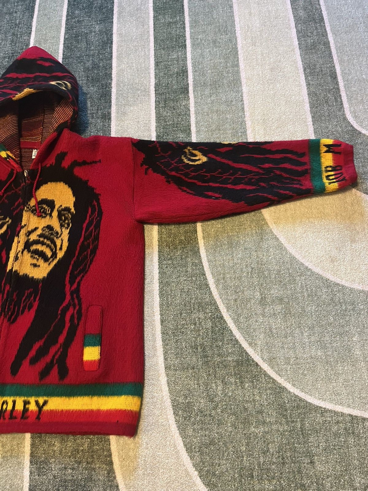 Bob Marley RARE Vintage Bob Marley AOP Zip Up Hoodie Size US XL / EU 56 / 4 - 4 Thumbnail