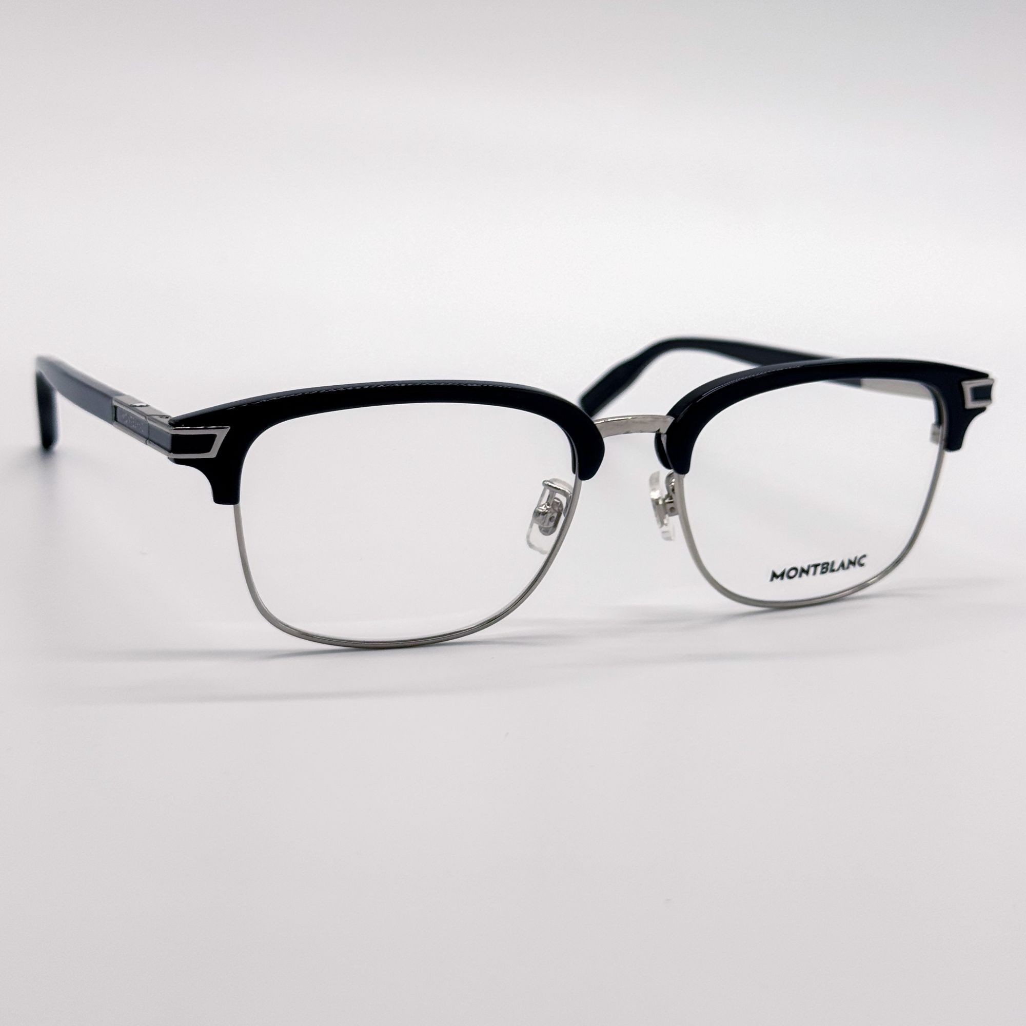 Montblanc NEW MONTBLANC EYEGLASSES MB0043O 007 BLUE SILVER MEN EYEWEAR Size ONE SIZE - 4 Thumbnail