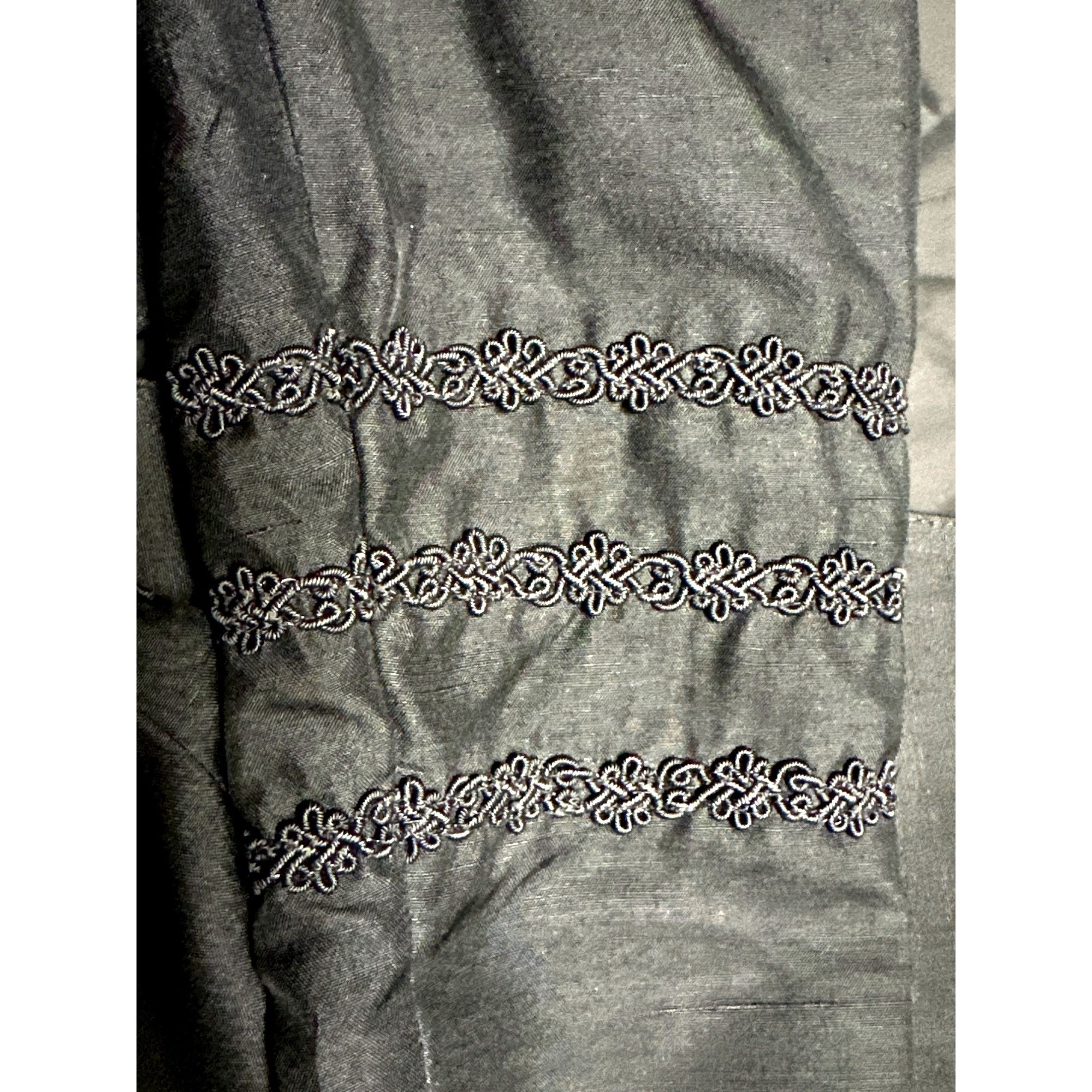 Other Eleanor P Brenner 10 Vintage Black Silk Jacket Cropped Blaze Size L / US 10 / IT 46 - 11 Thumbnail