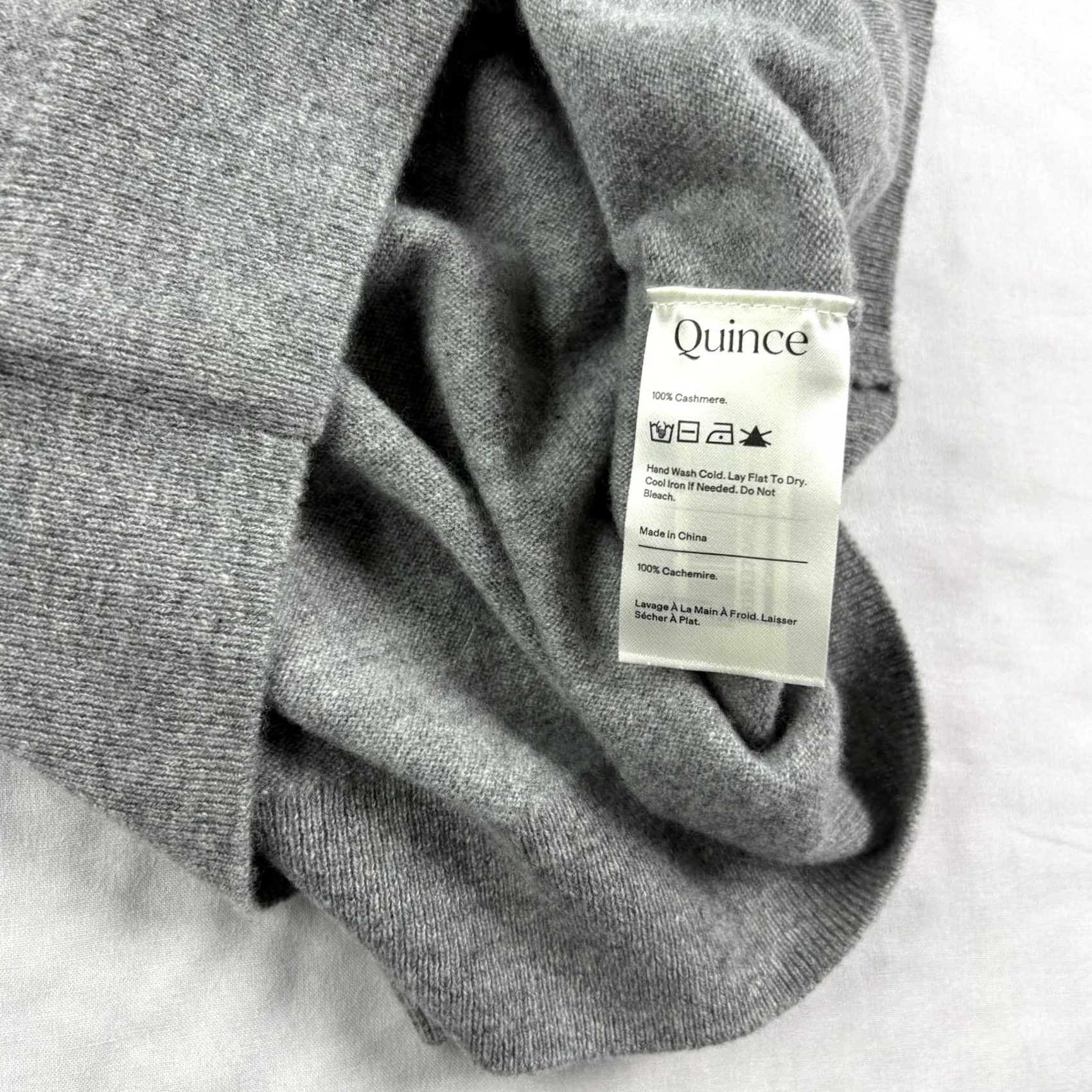 Quince Quince 100% Cashmere Sweater Mens Large Gray 1/4 Zip Pullover Stretch Size US L / EU 52-54 / 3 - 7 Thumbnail