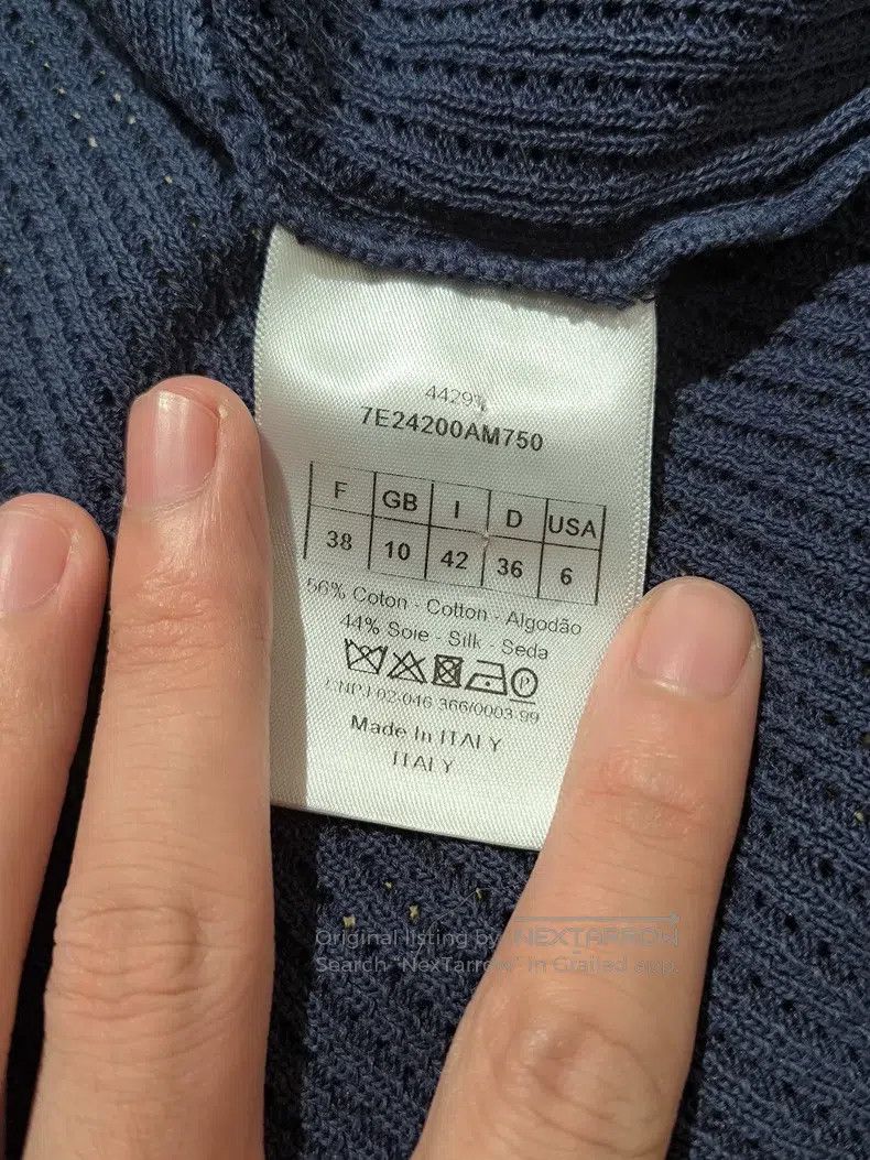 Dior Dior Navy blue long-sleeved knitted cardigan coat Size XS / US 0-2 / IT 36-38 - 6 Thumbnail