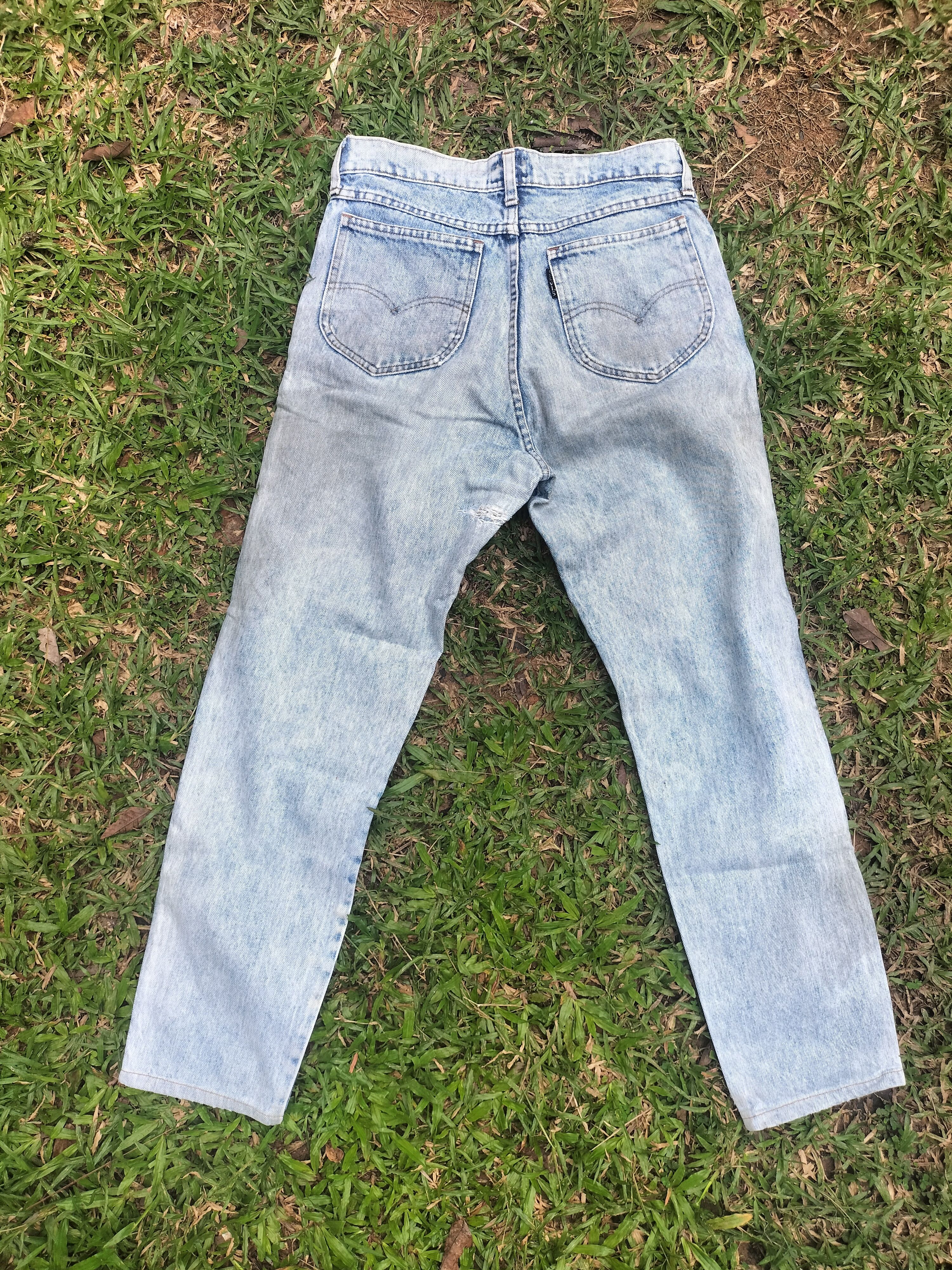 Levi's Vintage Levis Big E Asid Wash Faded Distressed black logo Size US 31 - 12 Thumbnail