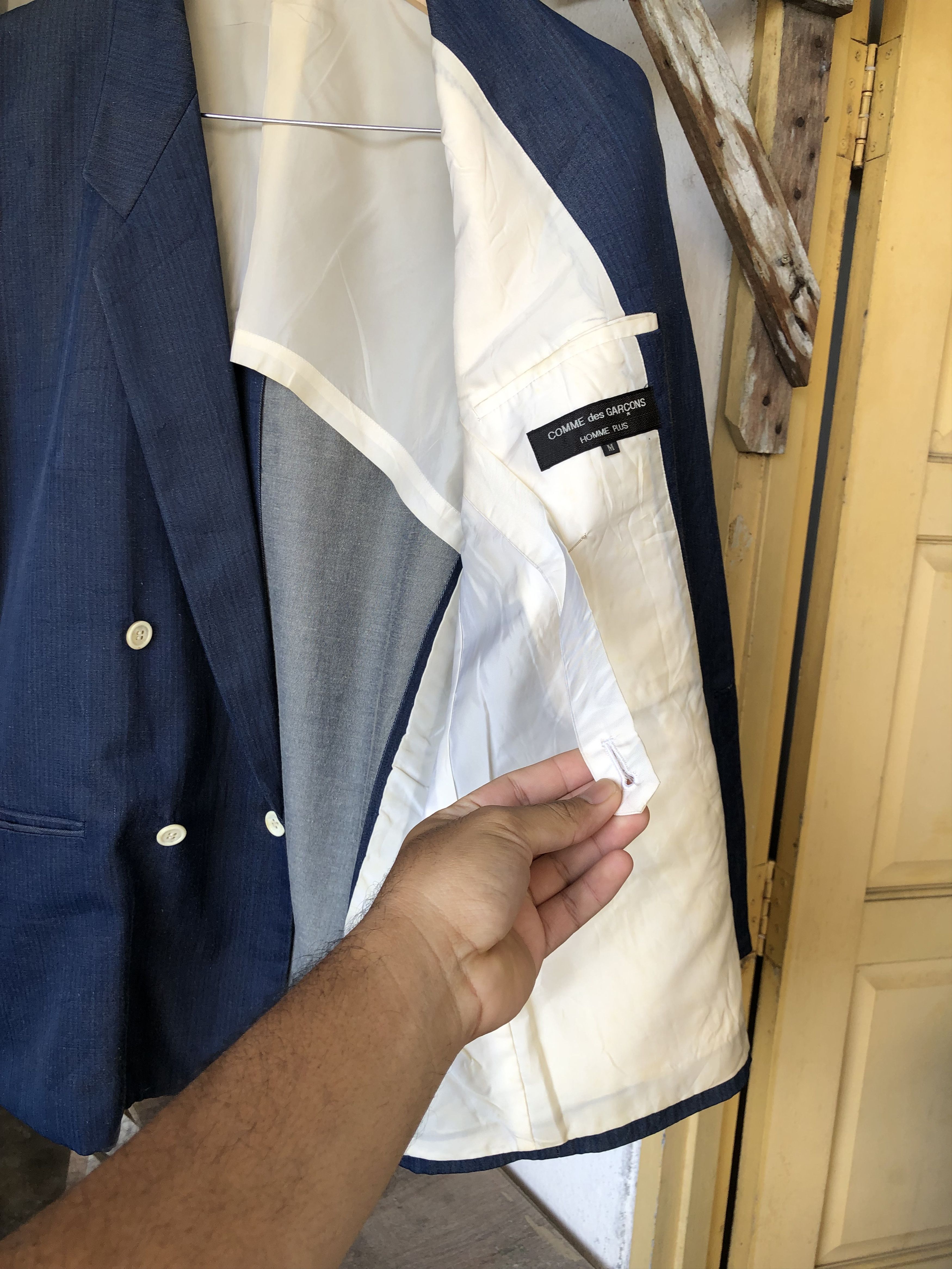 Comme des Garcons Amekaji❗️Comme des Garcons Homme Plus Faded Denim Blazer Size US M / EU 48-50 / 2 - 15 Thumbnail