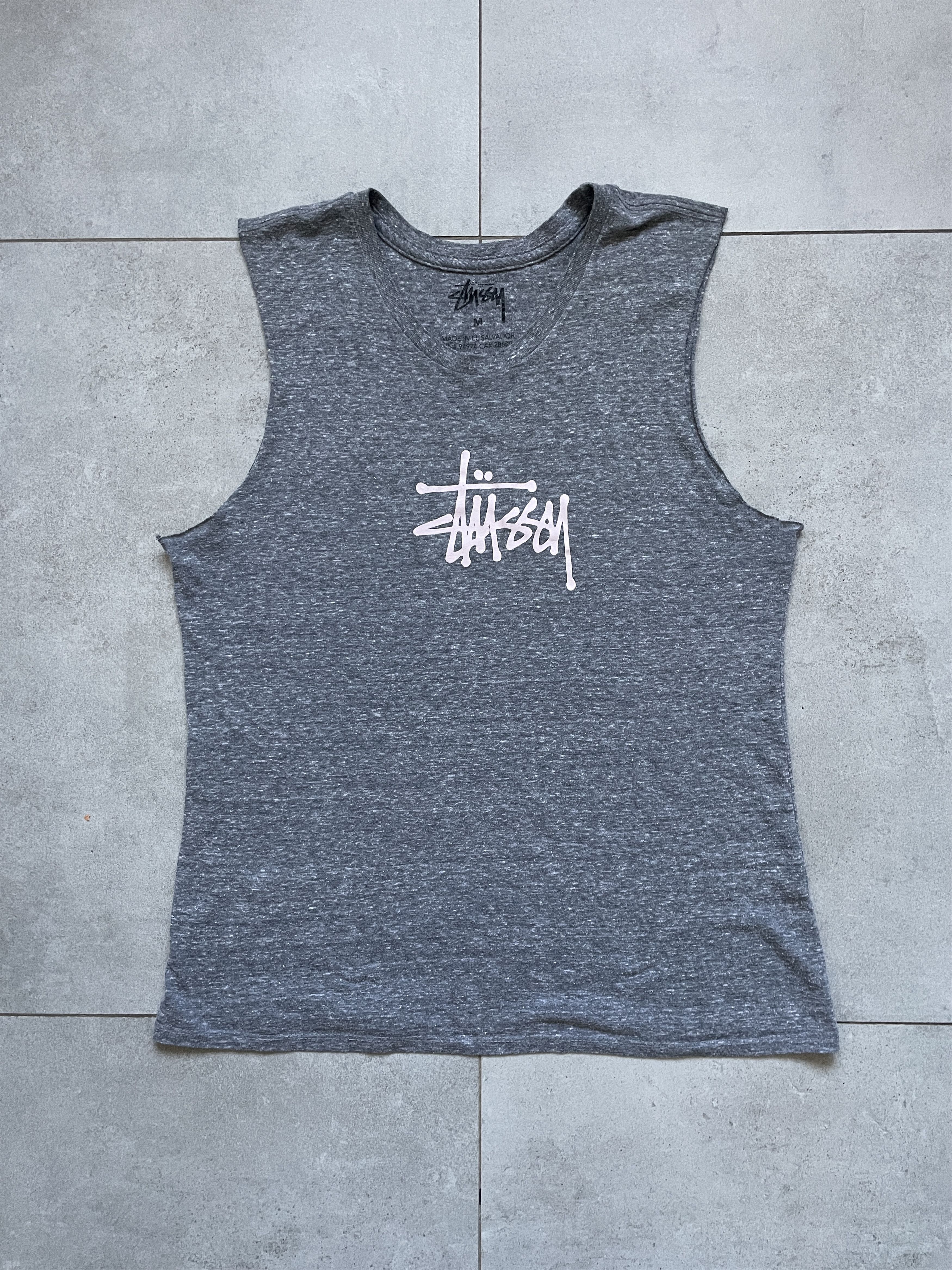 Stussy Y2K STUSSY GRAY PINK LOGO TANK TOP Size US M / EU 48-50 / 2 - 1 Thumbnail