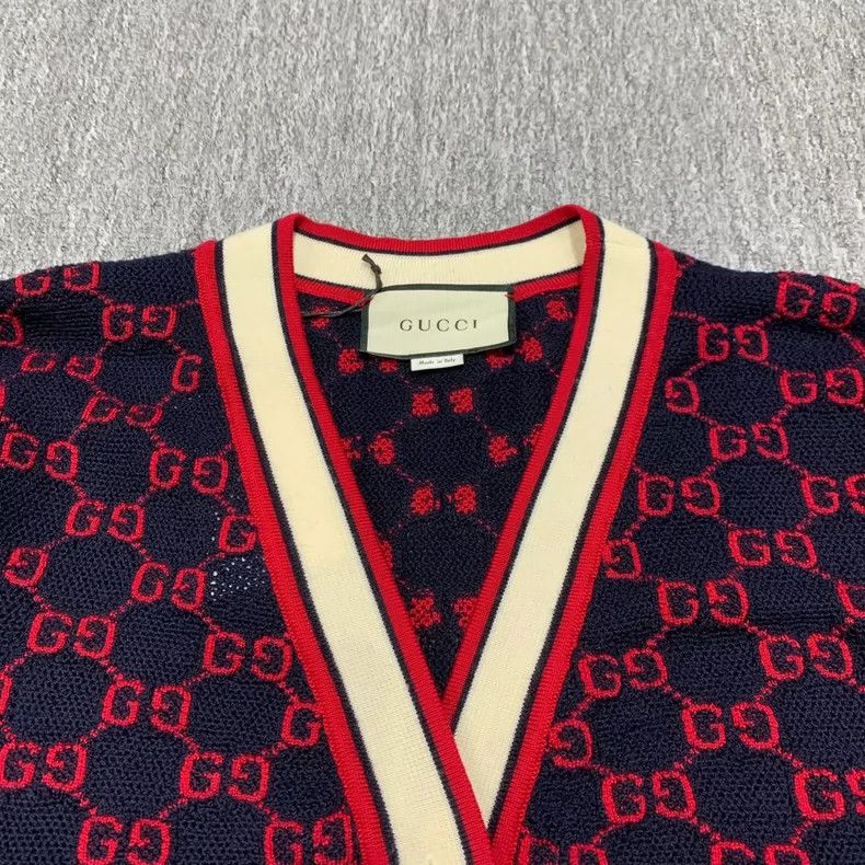 Gucci Gucci Double G old-fashioned full-printed knit cardigan jac Size US XS / EU 42 / 0 - 9 Thumbnail