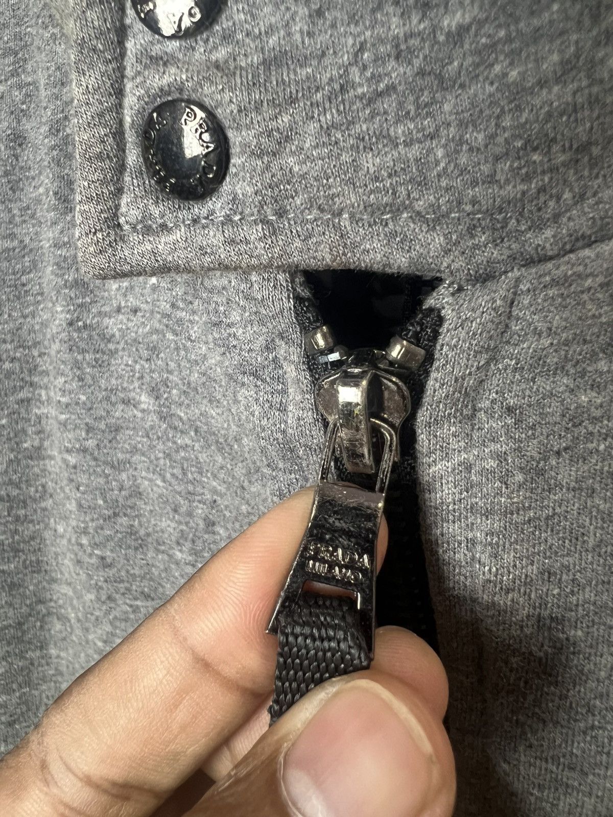 Prada Prada Technical Cotton Zip-Up Hoodie Size US XL / EU 56 / 4 - 16 Thumbnail