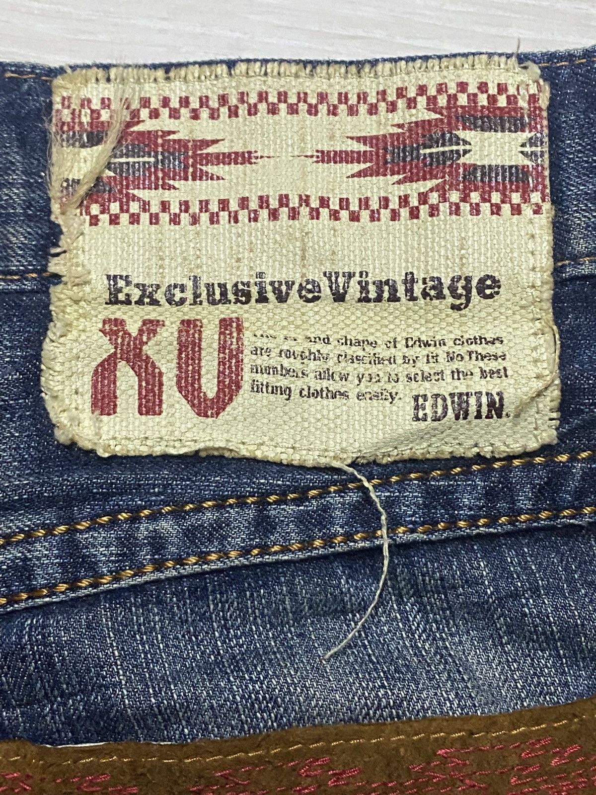 Junya Watanabe Vintage Edwin XV Mud Wash Diatressed Baggy Jeans Size US 32 / EU 48 - 15 Thumbnail
