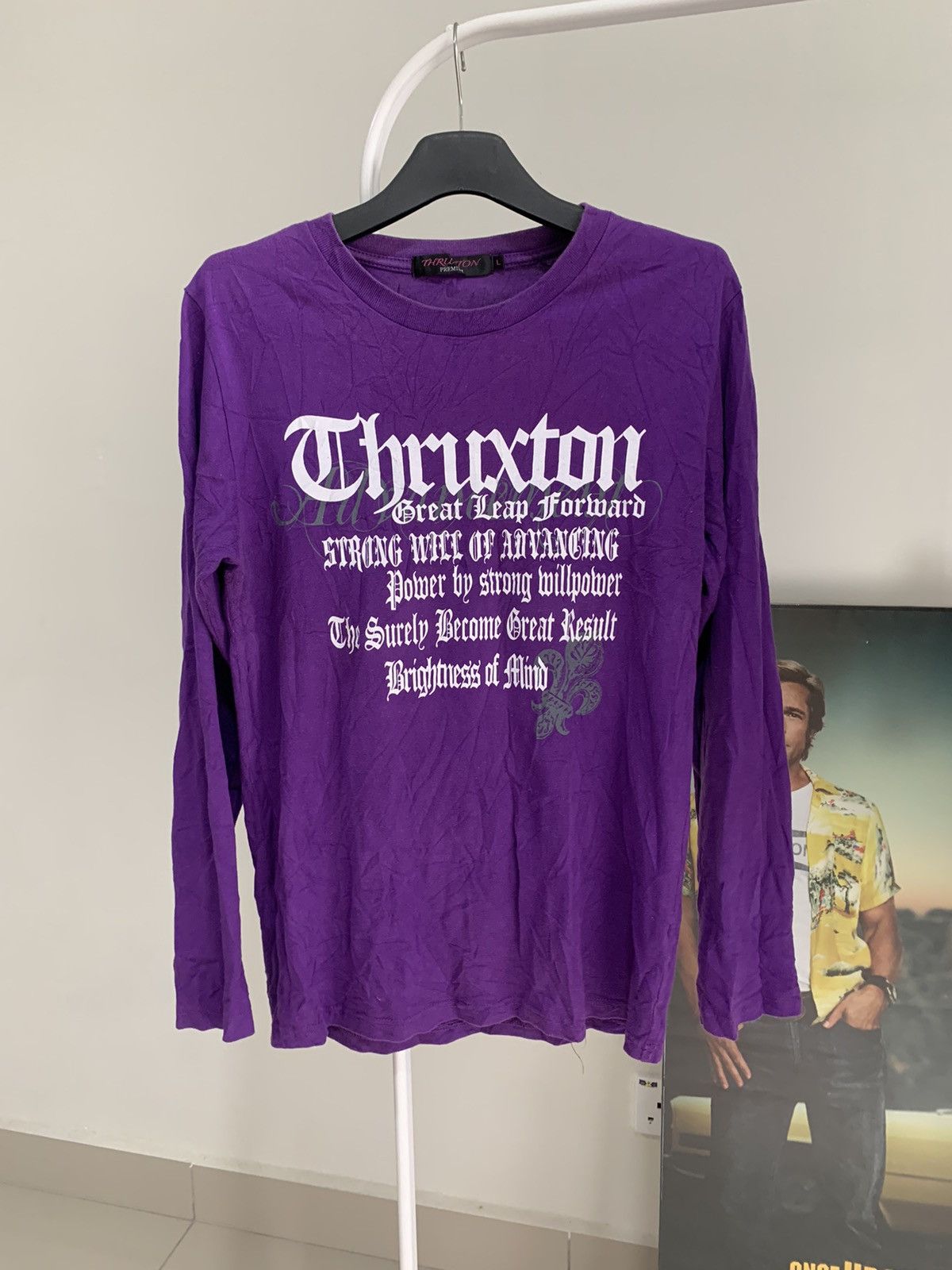 If Six Was Nine ‼️THRUXTON SHIRT PUNK POEM BONDAGE SKULL JAPANESE Size US L / EU 52-54 / 3 - 1 Thumbnail