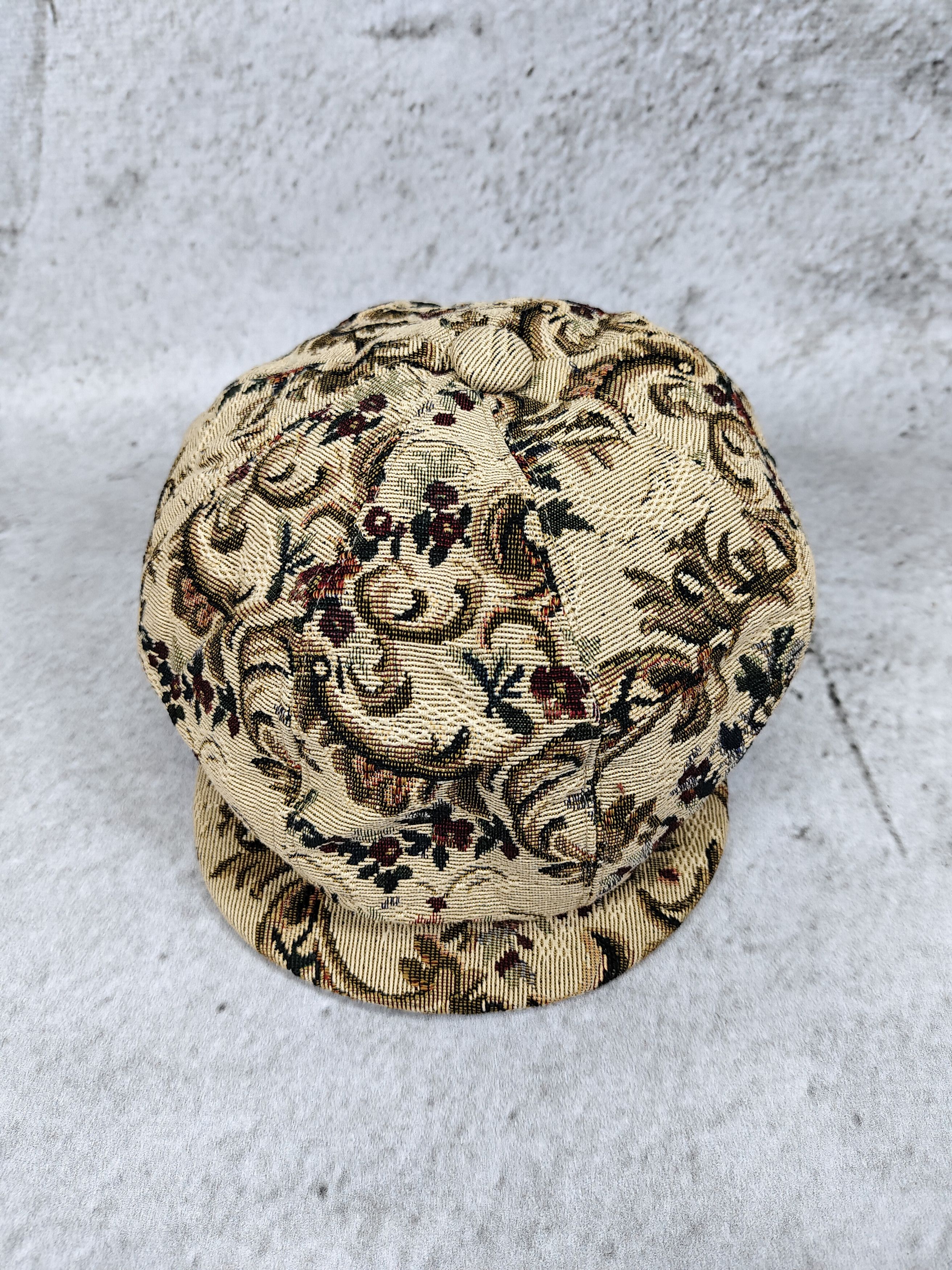 Vintage 2000s Heaslip🇨🇦 Classic Floral Baroque Jacquard Flat Cap Size ONE SIZE - 4 Thumbnail