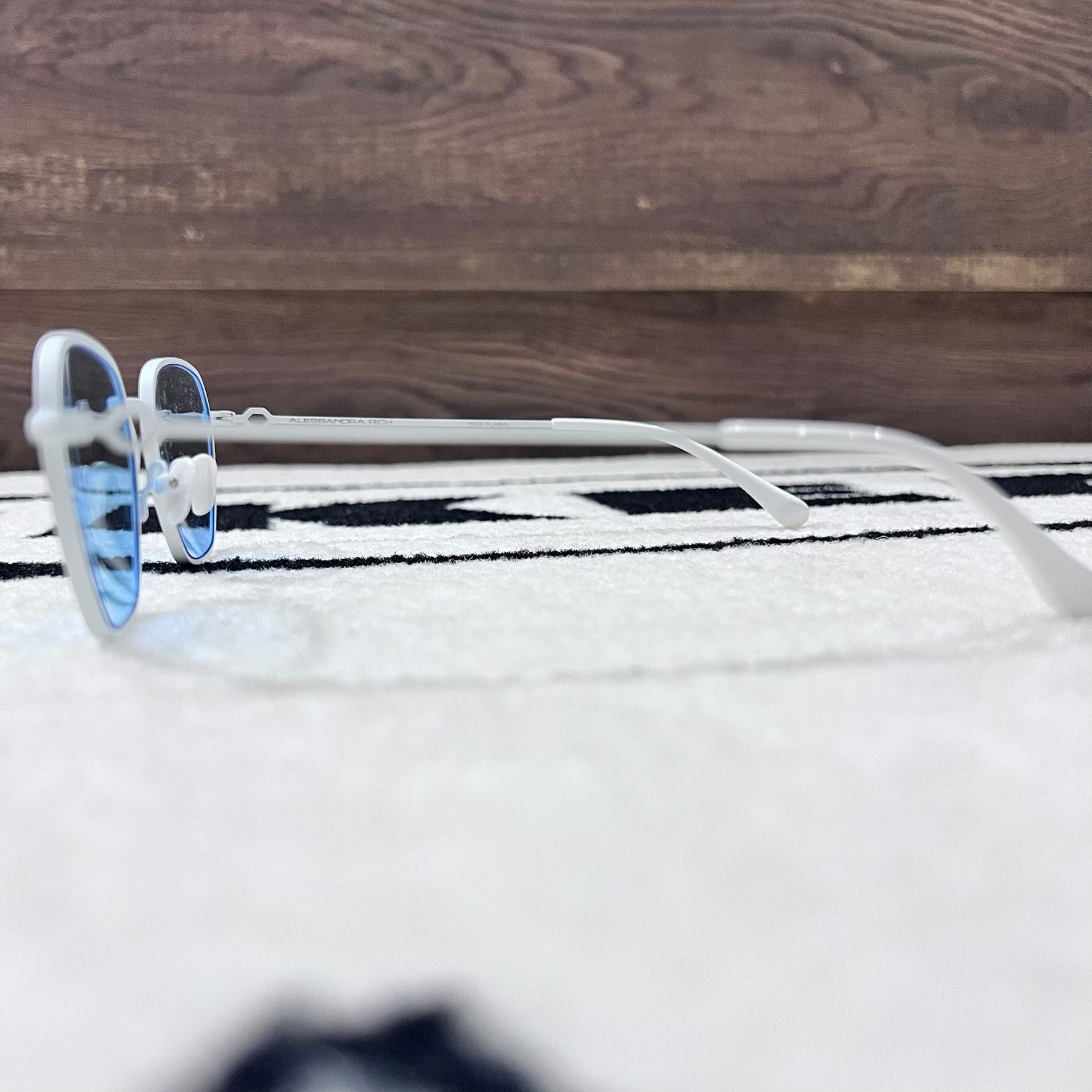 Linda Farrow Alessandra Rich Linda Farrow Heart Chain Blue Sunglasses Size ONE SIZE - 5 Thumbnail