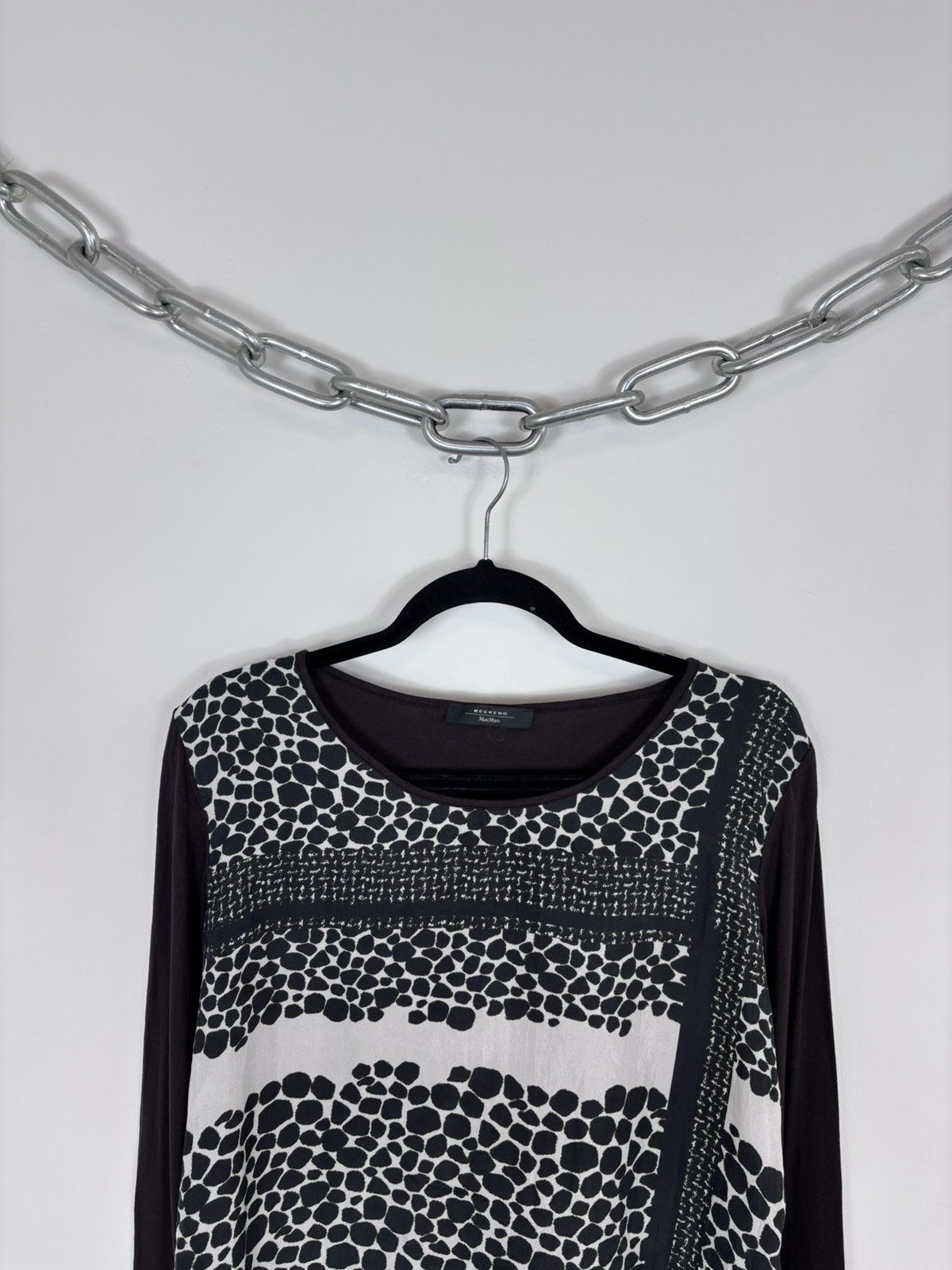 Weekend Max Mara Weekend Max Mara Women’s Brown Long Sleeve T-Shirt Blouse Size M / US 6-8 / IT 42-44 - 3 Thumbnail