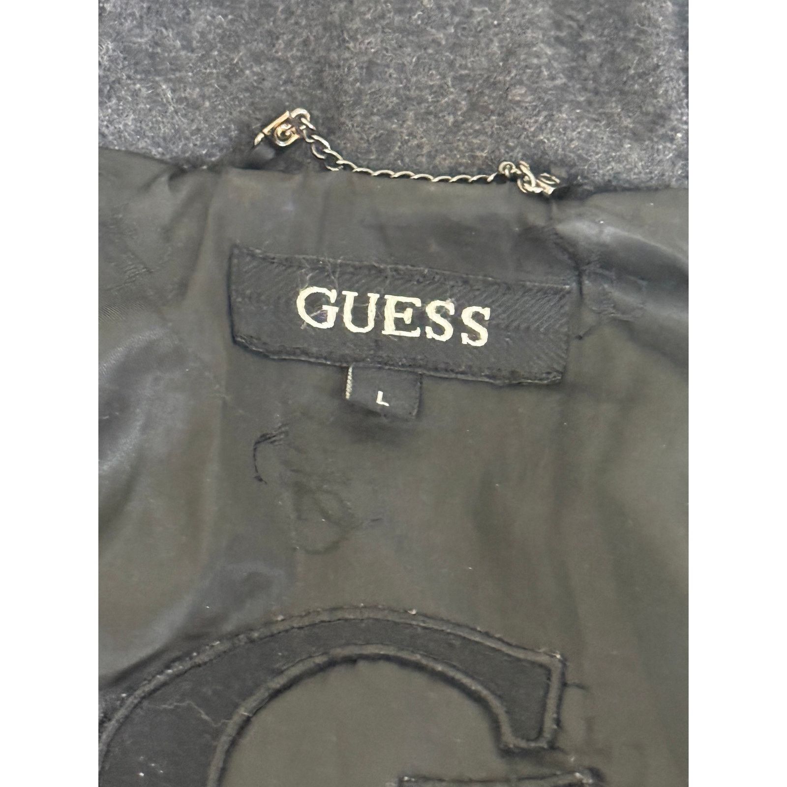Guess Guess Pea Coat Women Large Gray Black Wool Blend Preppy Size L / US 10 / IT 46 - 9 Thumbnail