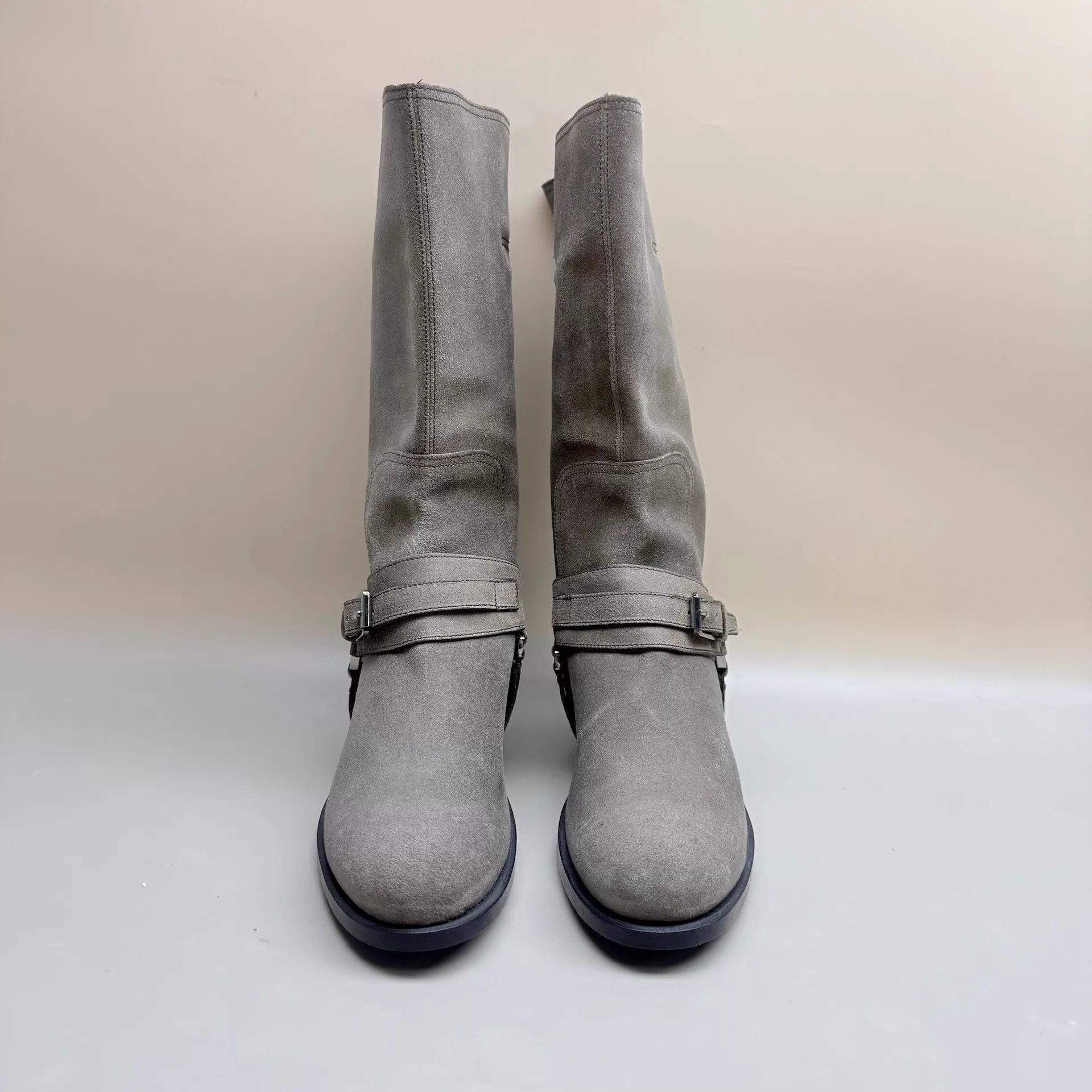 Dior Dior Dark Gray Suede Buckle Strap Short Boots EU37 Size US 6.5 / IT 36.5 - 2 Thumbnail