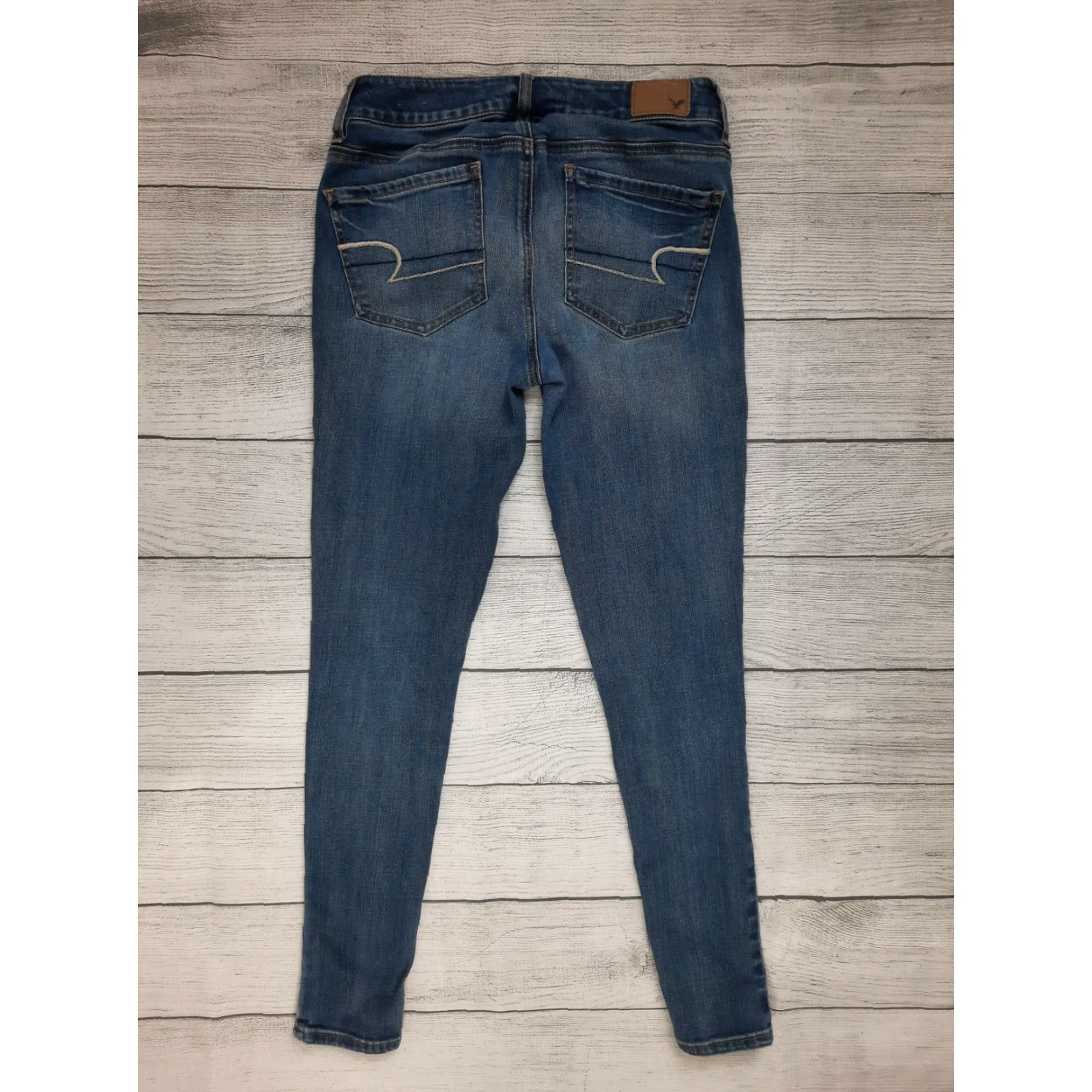 American Eagle Outfitters VINTAGE American Eagle Outfitters AE Skinny Stretch Denim Crop Jeans Jegging Women 4 m4 Jeans Blue Low Rise 8 Zip Inseam 26 Womens Size 27" / US 4 / IT 40 - 7 Thumbnail