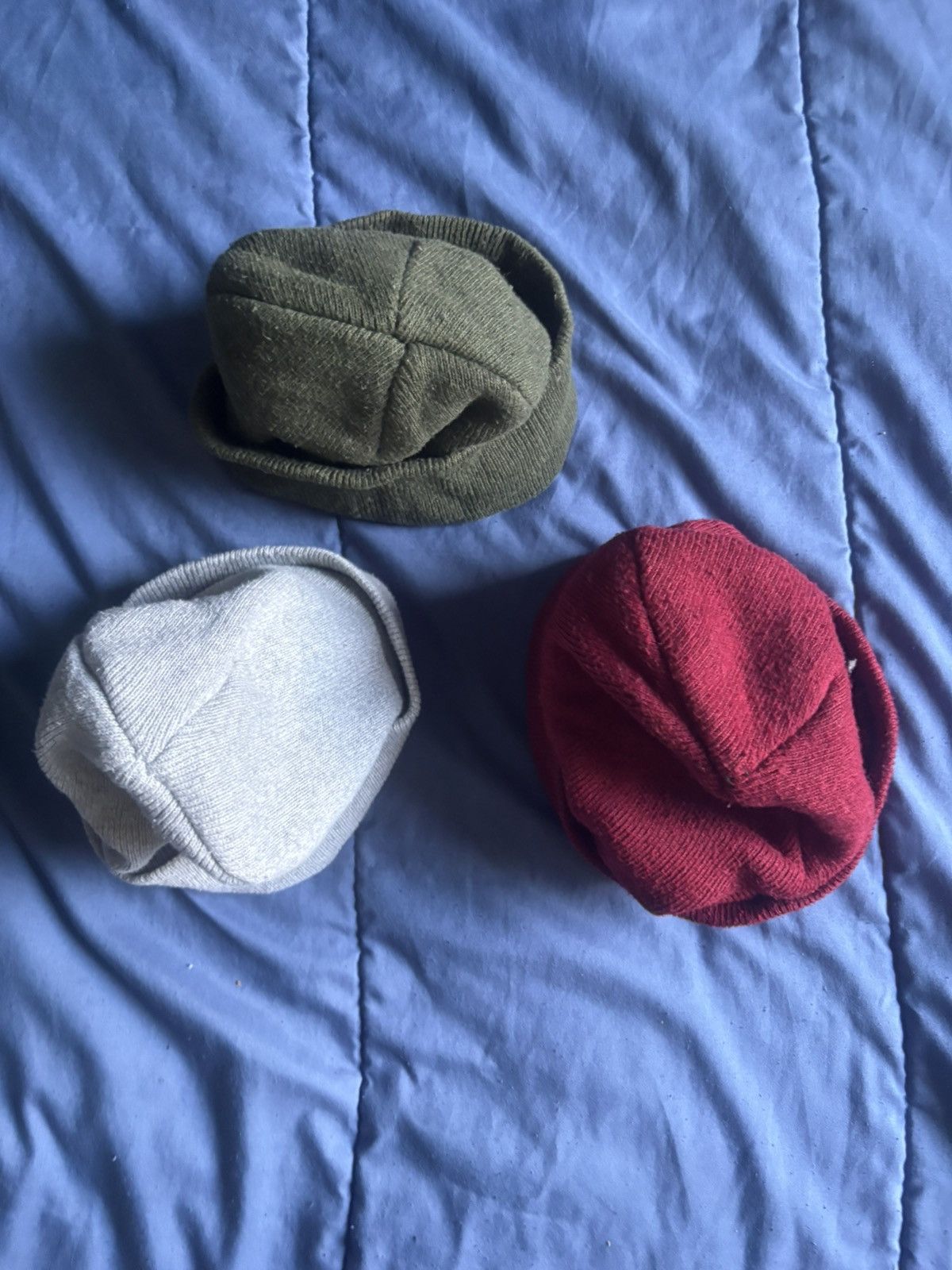 Other Gray Olive Red Beanie Hat Casual One Size Set of 3 Size ONE SIZE - 8 Thumbnail