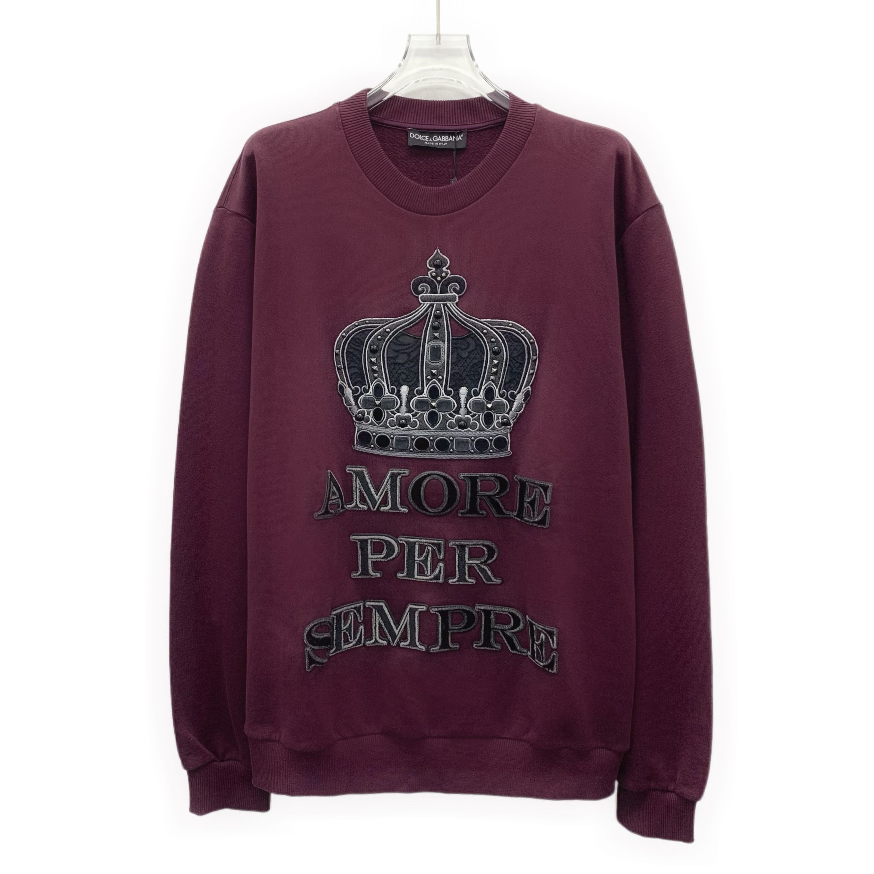 Dolce & Gabbana Dolce & Gabbana Crown Sweatshirt Burgundy (46) Size US S / EU 44-46 / 1 - 1 Thumbnail