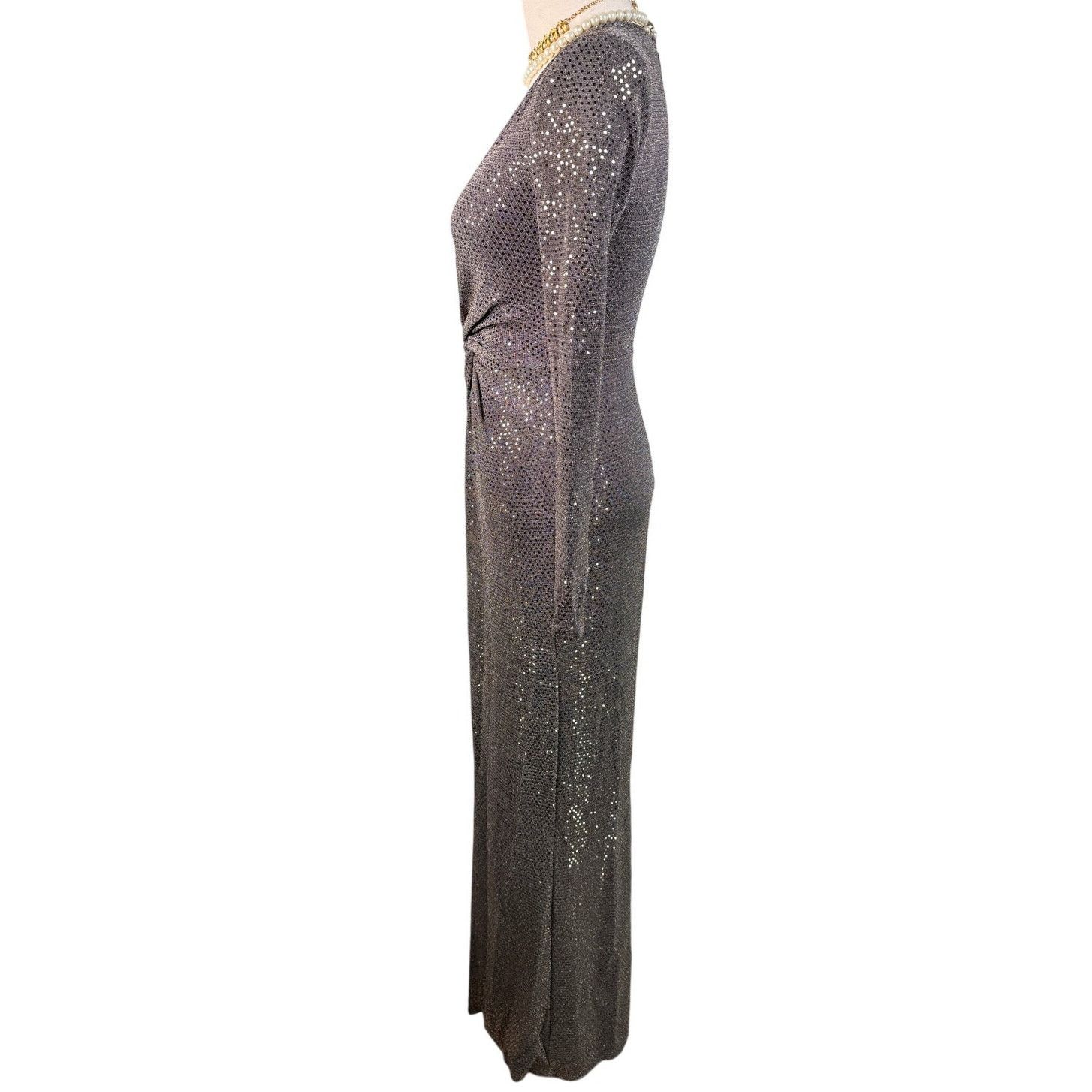 L'AGENCE L’AGENCE Rosetta Twist Front Dress Grey Gold size 00 / XS Size XXS / US 00 / IT 34 - 8 Thumbnail