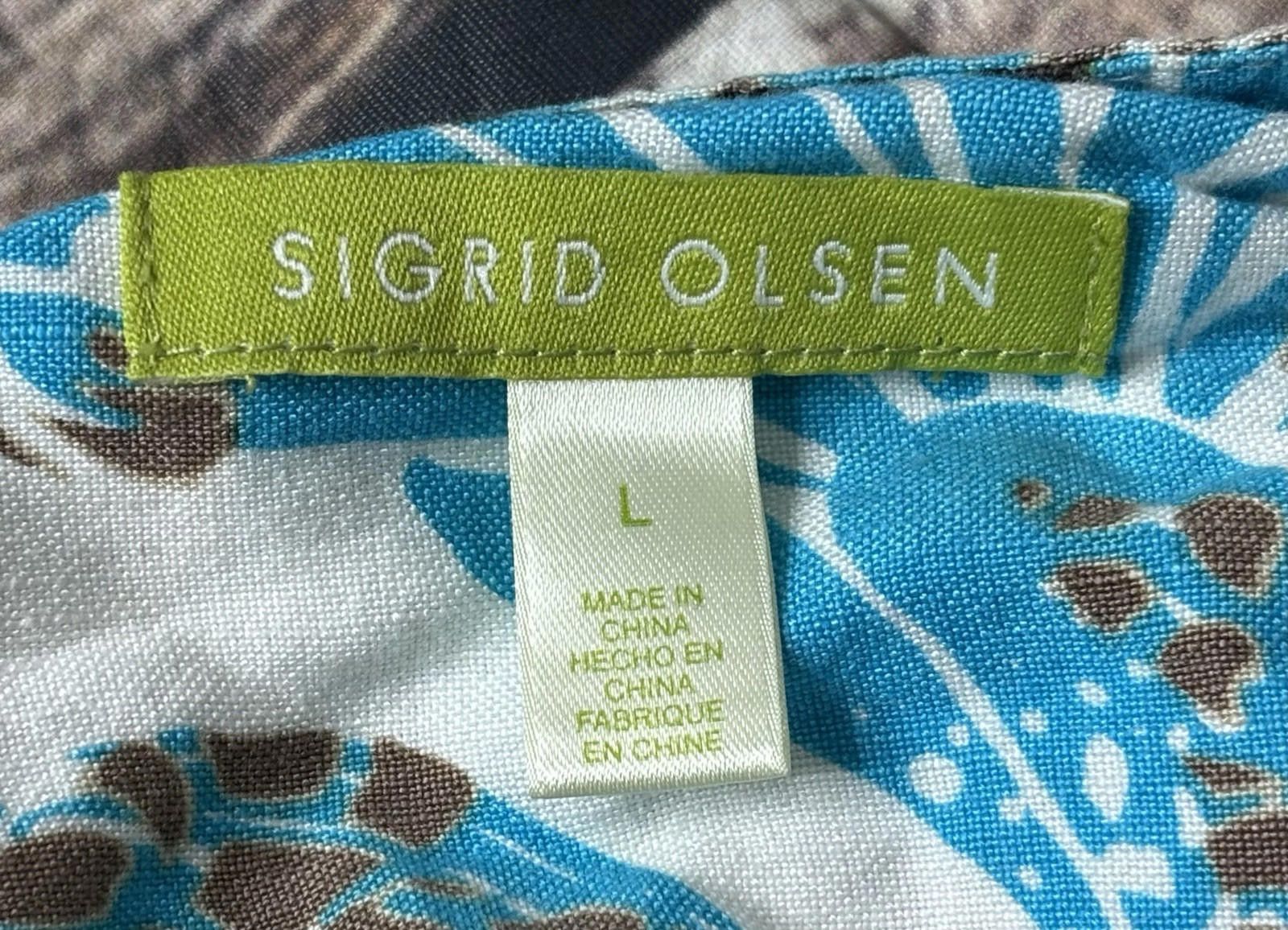 Other Y2K Sigrid Olsen Top Women's Large Linen Blend 2005 Size L / US 10 / IT 46 - 2 Thumbnail