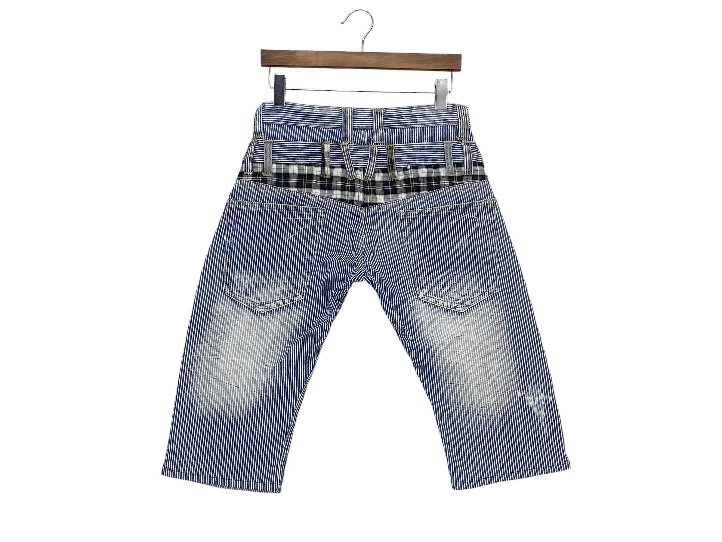 Other Dominates Stripes Hickory Double Waist Distressed Jeans Size US 31 - 1 Thumbnail