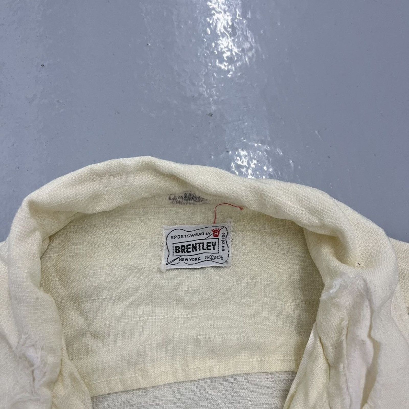 Other Vintage 60s Brentley Yellow Rayon Cotton Loop Collar Size US L / EU 52-54 / 3 - 5 Thumbnail