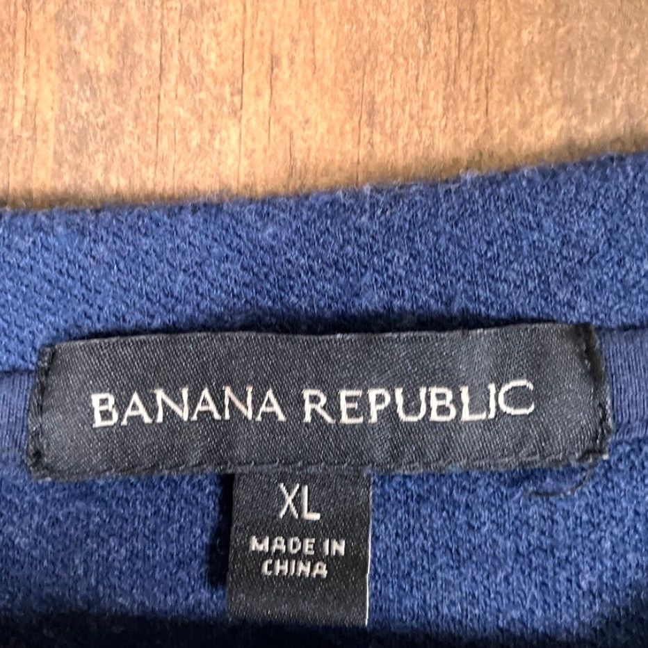 Banana Republic Banana Republic Mens Sweater Crew Neck Long Sleeve XL Blue Cotton Blend Knit Pullover Regular Fit Casual Business Workwear 90s? Size US XL / EU 56 / 4 - 6 Thumbnail