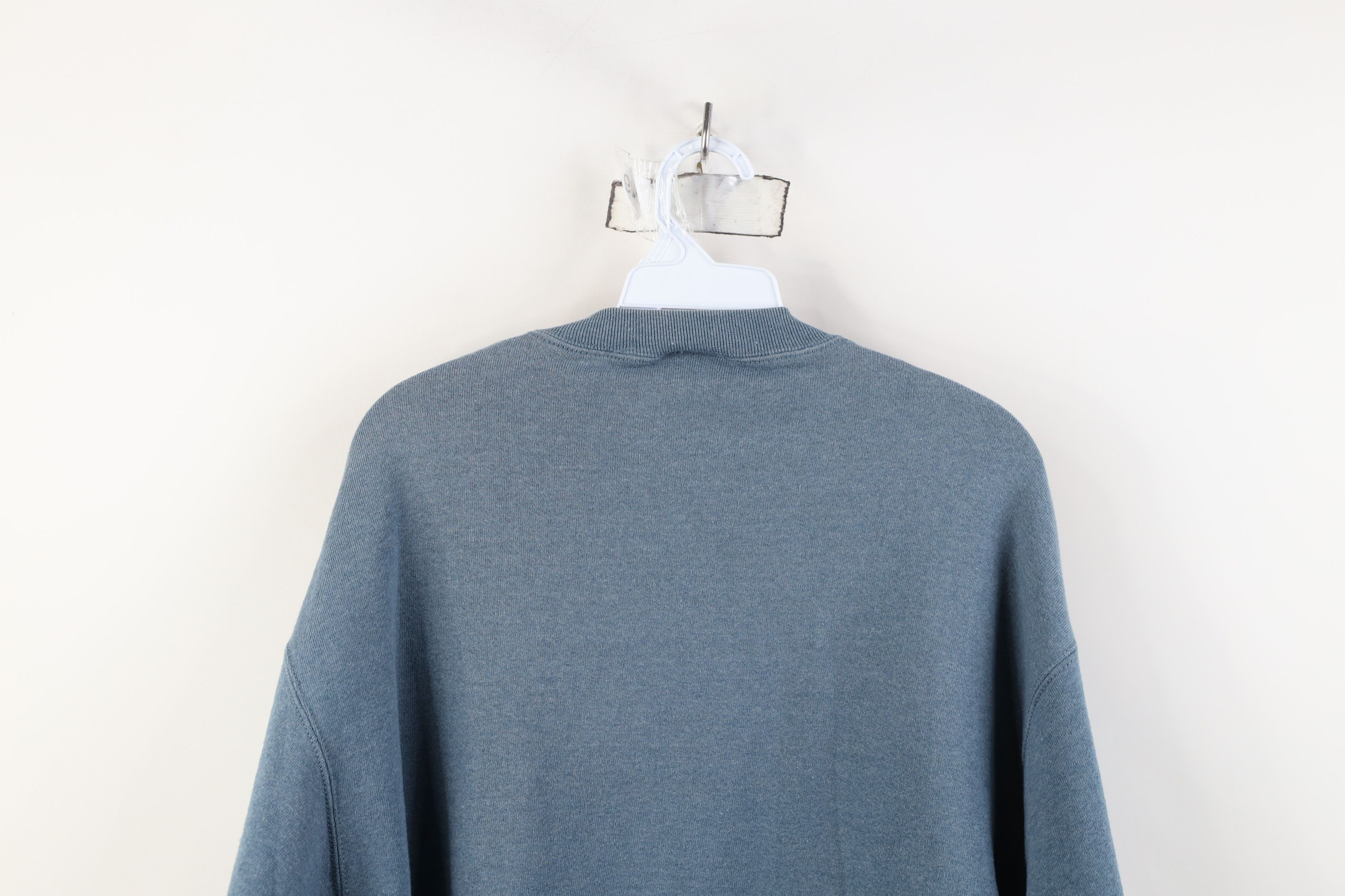 Vintage Vintage 90s Streetwear Heavyweight Crewneck Sweatshirt Blue Size US XL / EU 56 / 4 - 10 Thumbnail