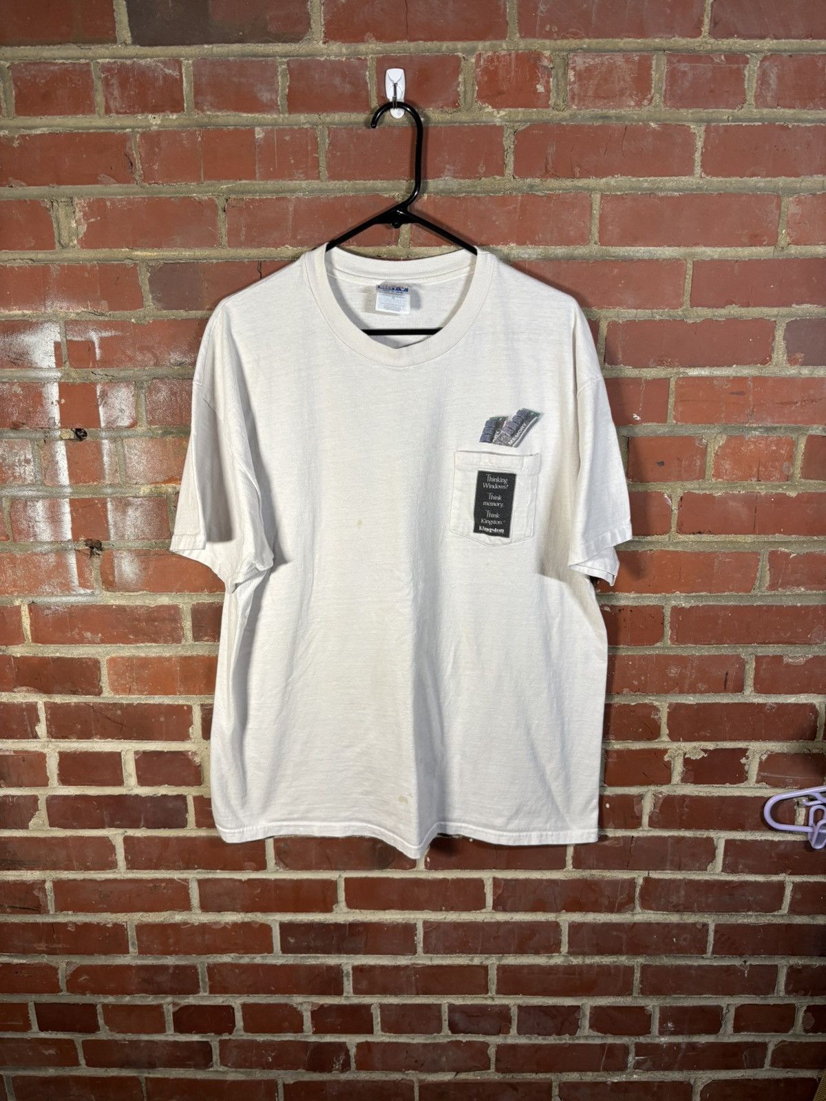 Vintage 90s Kingston Memory Ram Windows 95 Pocket Shirt XL