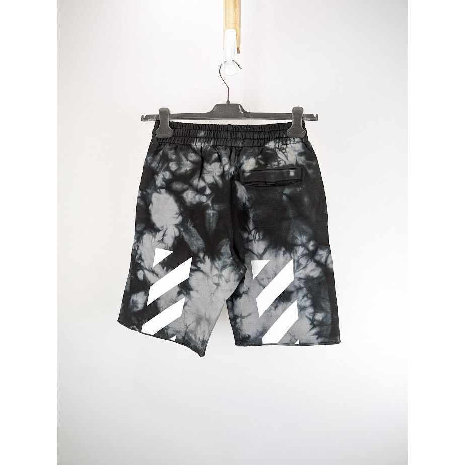 Off-White o1rshd1 Diag Tie Dye Sweatshorts in Warm Grey White Size US 30 / EU 46 - 2 Thumbnail