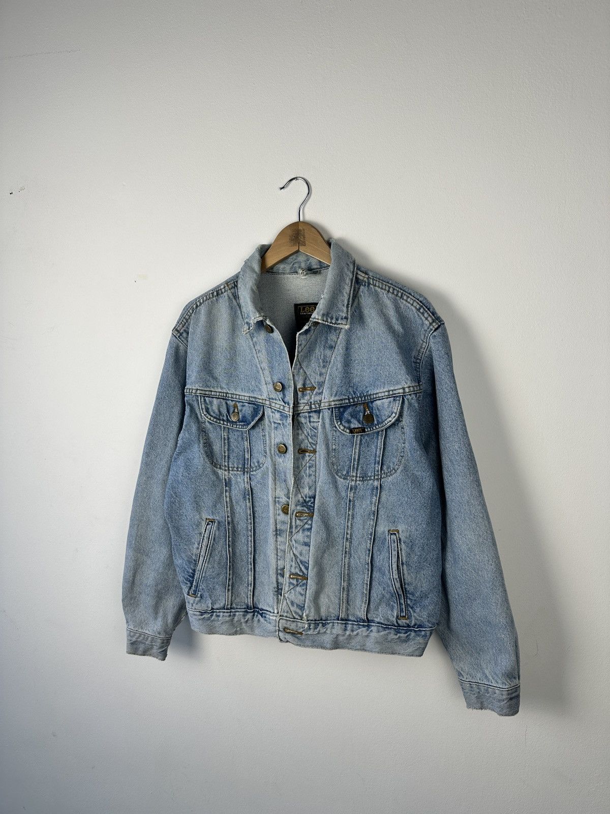 Lee Lee Rider Denim Jacket Size L Light Wash Acid Washed Trucker Size US L / EU 52-54 / 3 - 4 Thumbnail